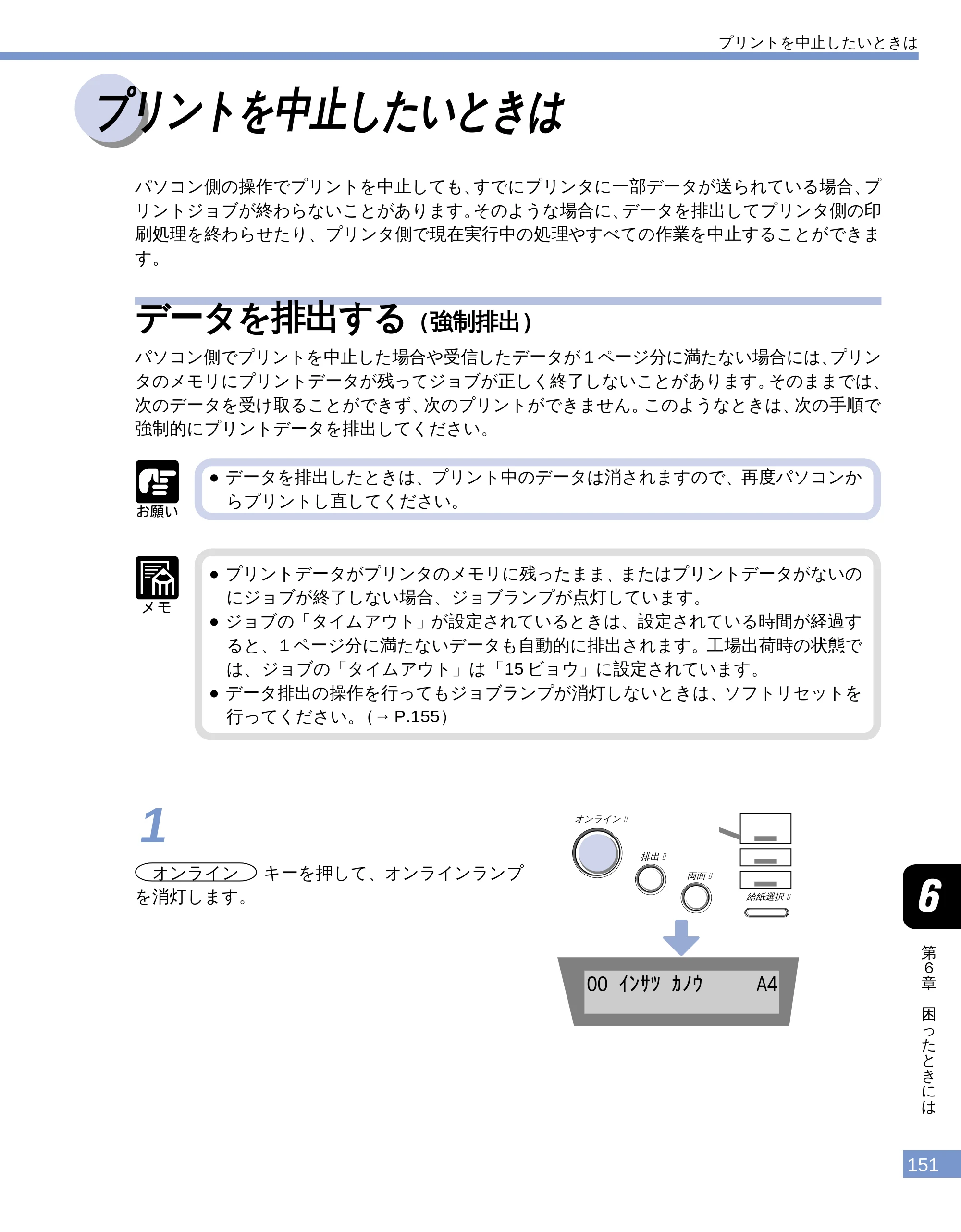 キヤノン LBP-1610 ユーザーズガイド （PDF形式／4.14Mバイト） — プリントを中止したいときは — 原本ページ — 149ページ
