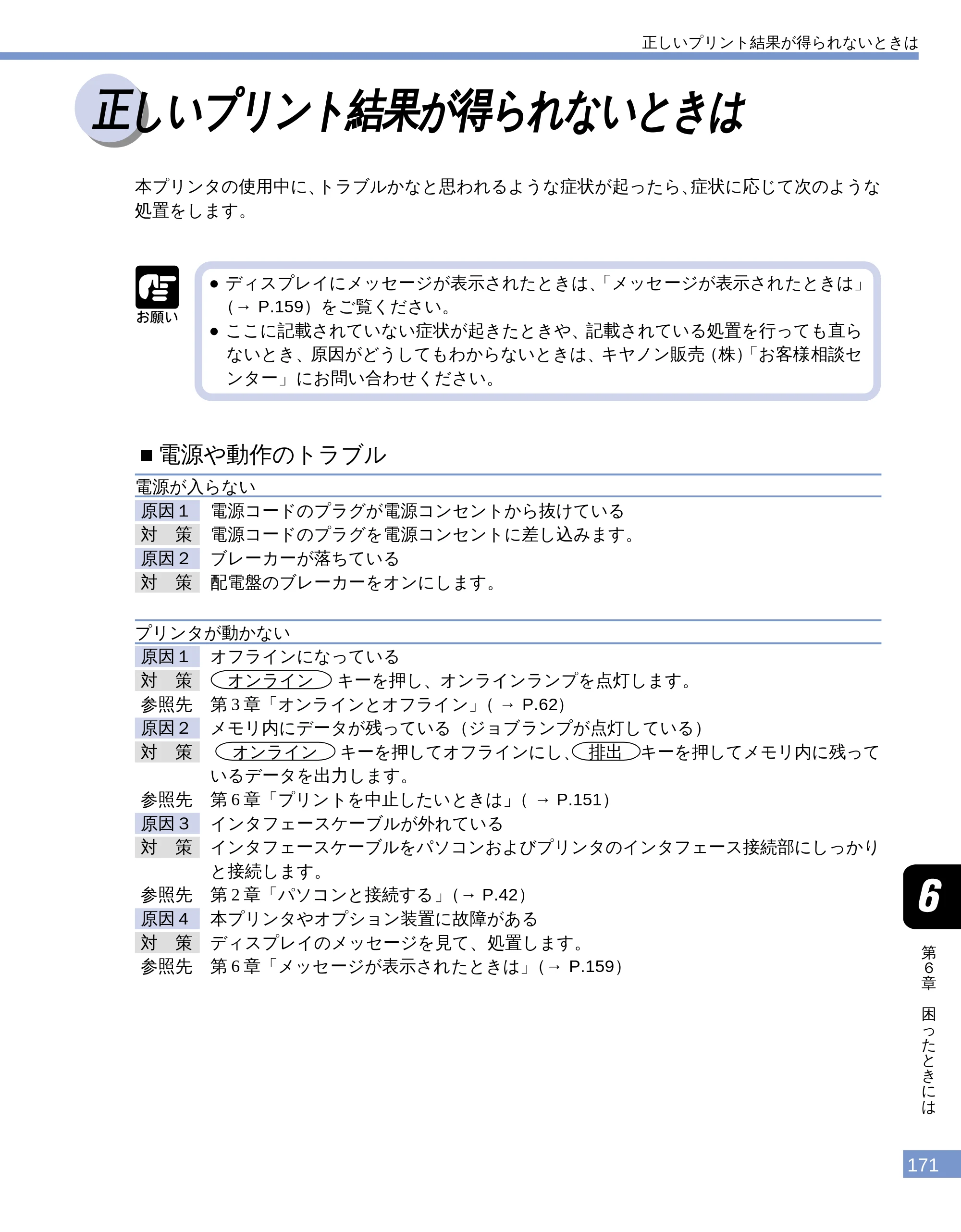 キヤノン LBP-1610 ユーザーズガイド （PDF形式／4.14Mバイト） — 正しいプリント結果が得られないときは — 原本ページ — 169ページ