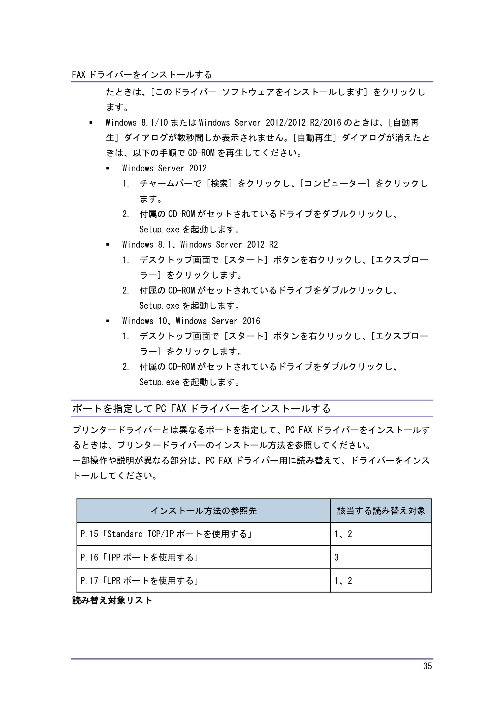 キヤノン iR W1040/W1040N ドライバーインストールガイド （PDF形式／1.45Mバイト） — 原本ページ — 36ページ