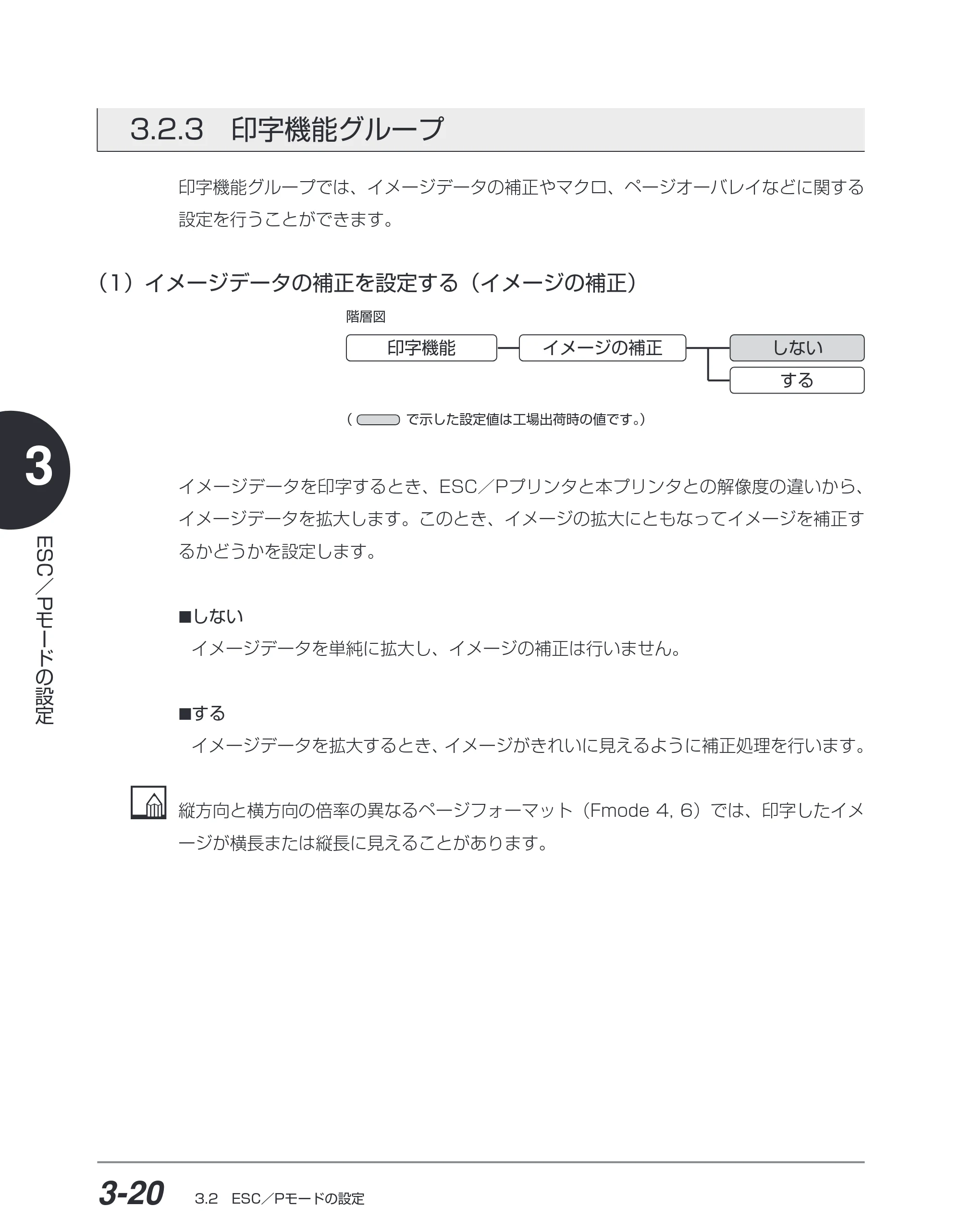 キヤノン BIJ2350/BIJ1350/BIJ1350D ESC／Pユーザーズガイド （PDF形式／2.57Mバイト） — 3.2.3 印字機能グループ — 原本ページ — 81ページ