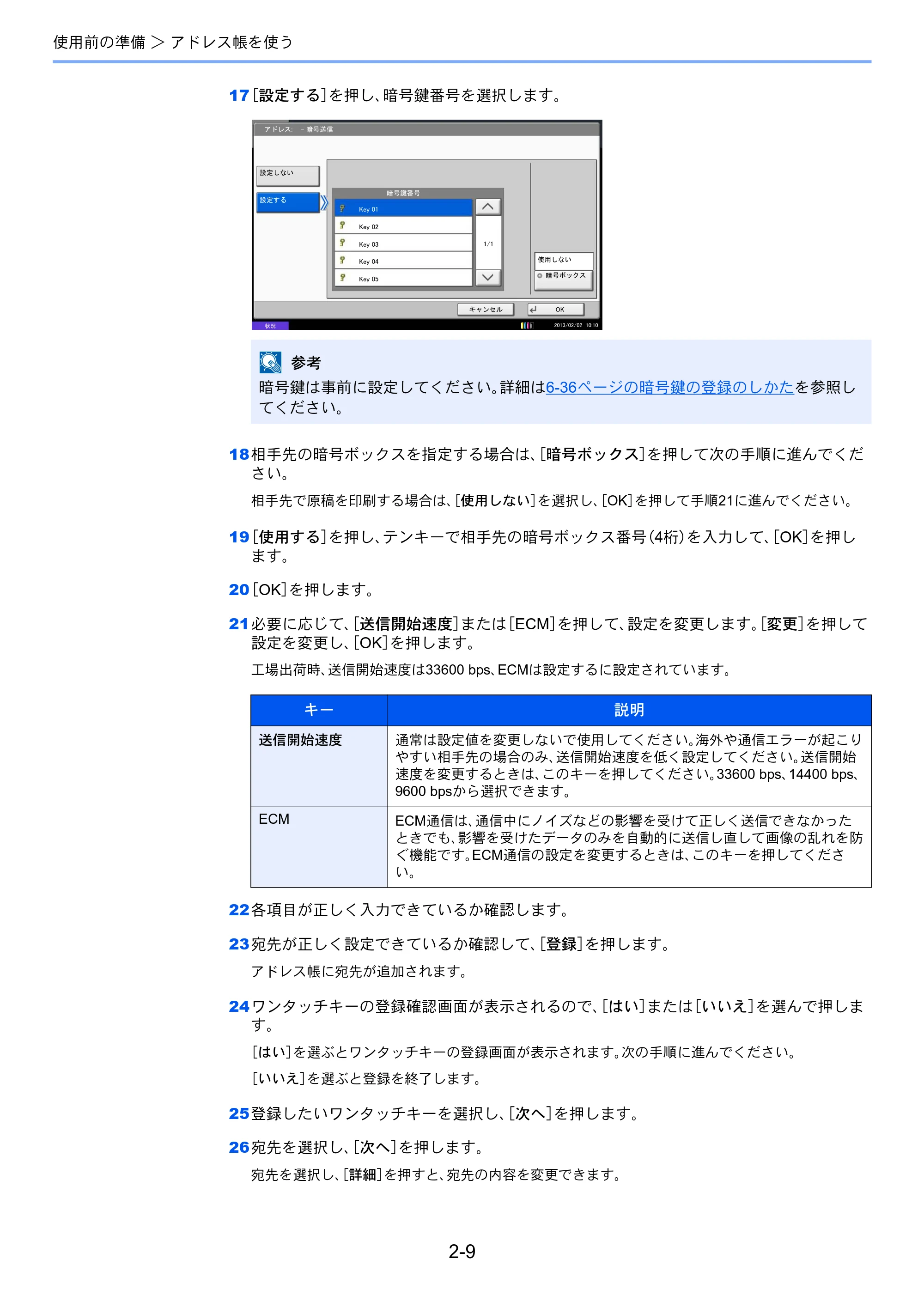 京セラ TASKalfa 2551ci / TASKalfa 3051ci / TASKalfa 3551ci TASKalfa 8001i/6501i FAX使用説明書 — 原本ページ — 31ページ