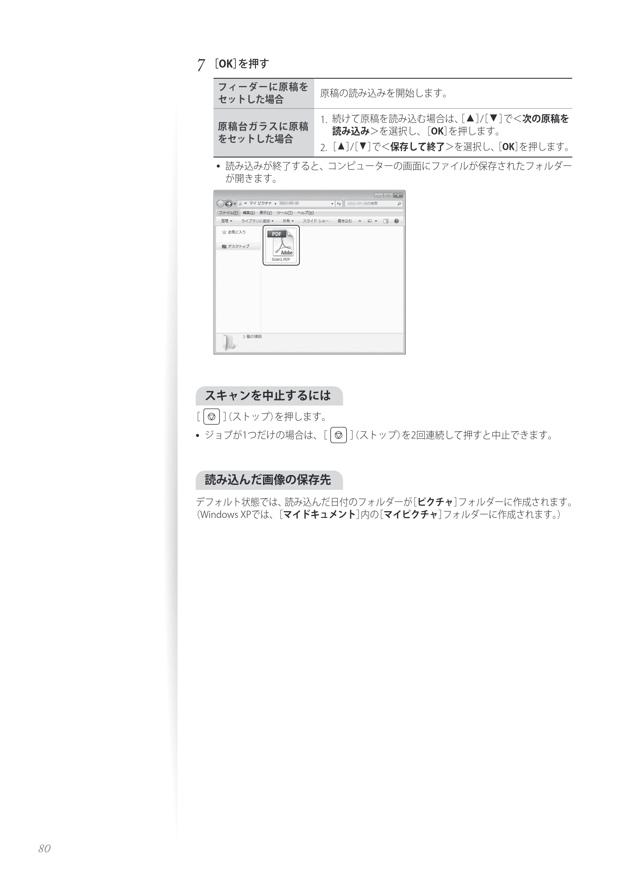 キヤノン MF4890dw/MF4870dn/MF4830d/MF4820d/MF4750 基本操作ガイド 2013年5月9日更新（PDF：35.3MB） — 原本ページ — 80ページ