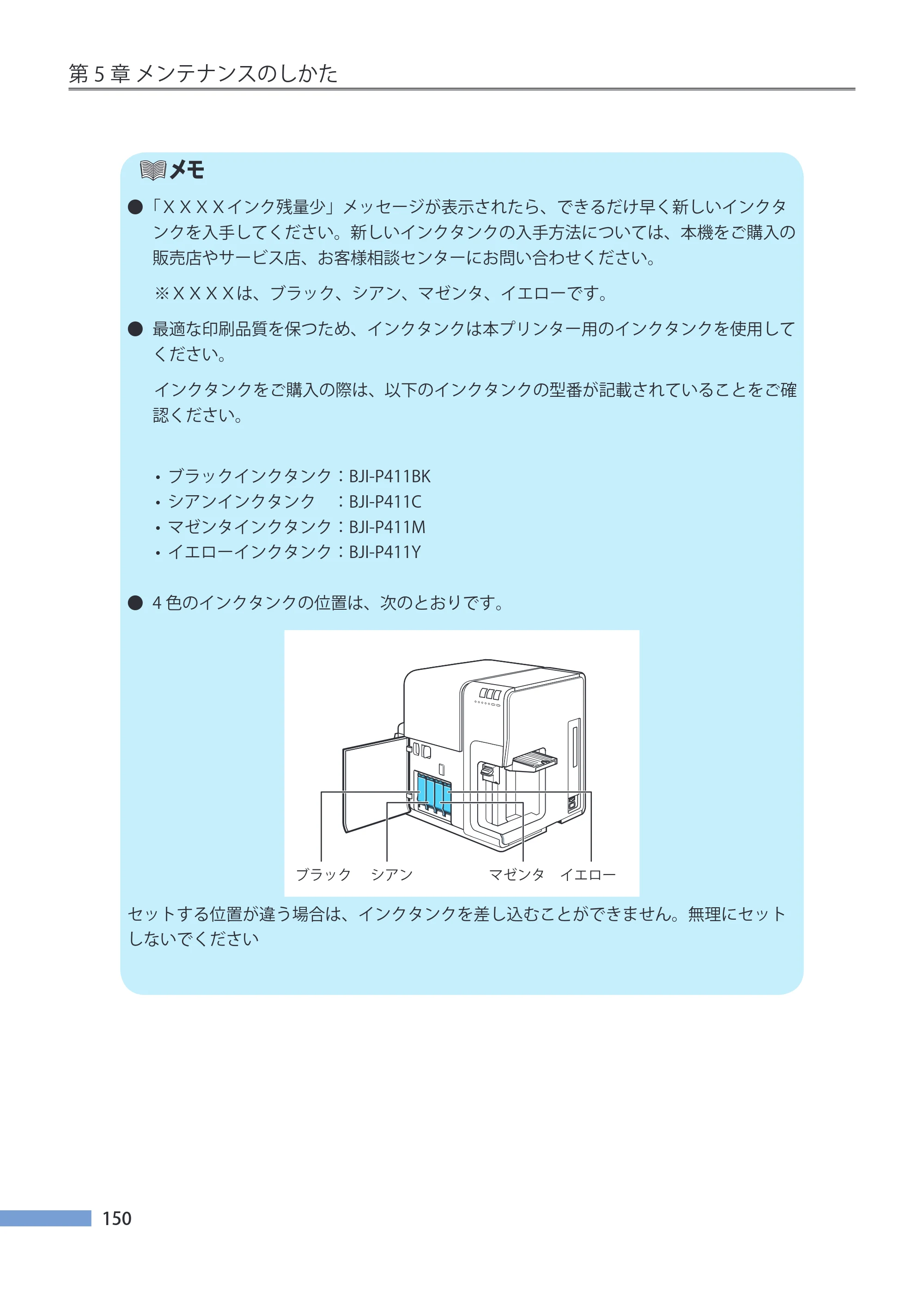 キヤノン CX-G4400 CX-G4400 （BJI-P411M用）ユーザーズガイド※ （PDF形式／16.36Mバイト） — 原本ページ — 158ページ