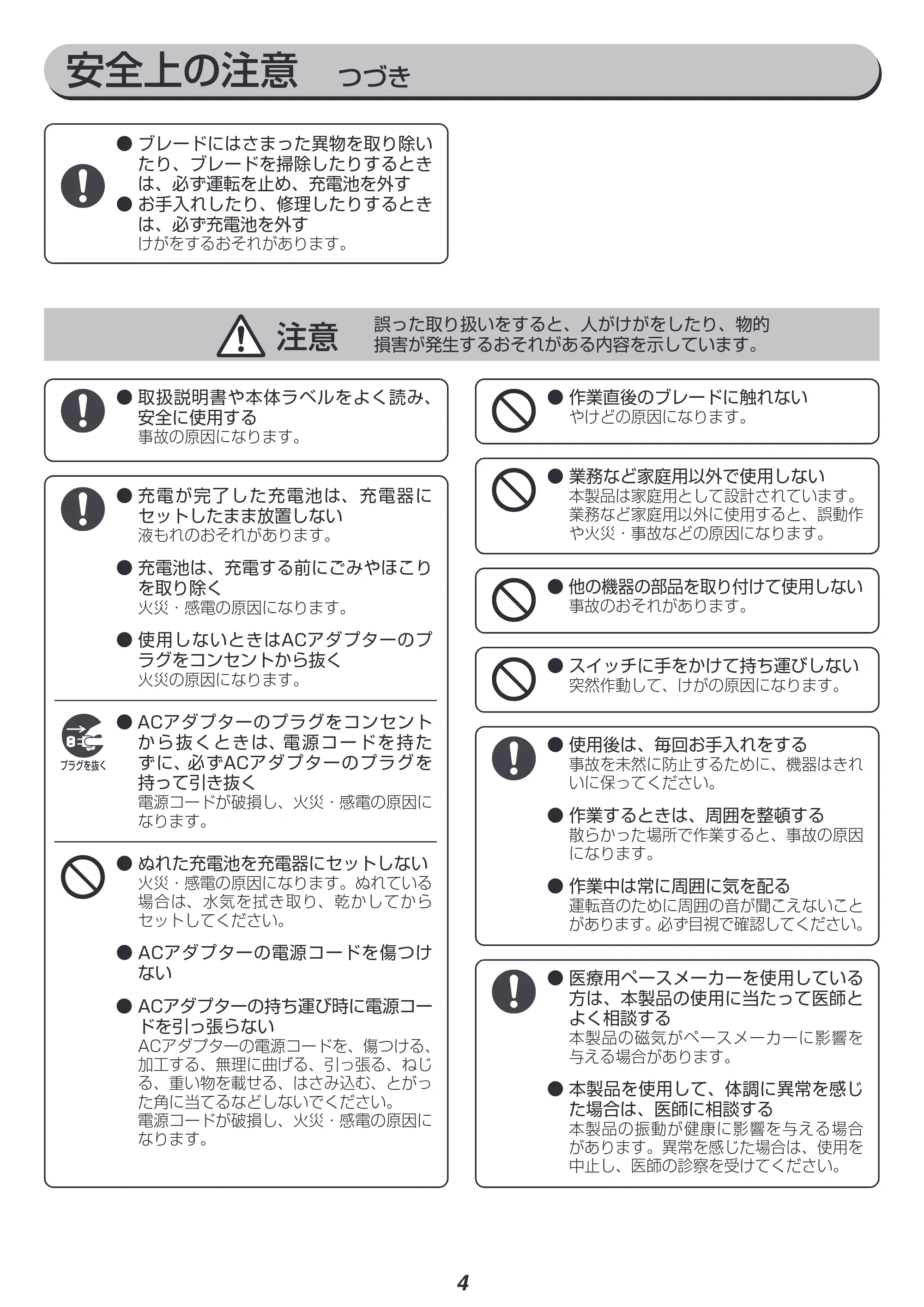 アイリスオーヤマ JRS13 取扱説明書 — 原本ページ — 4ページ