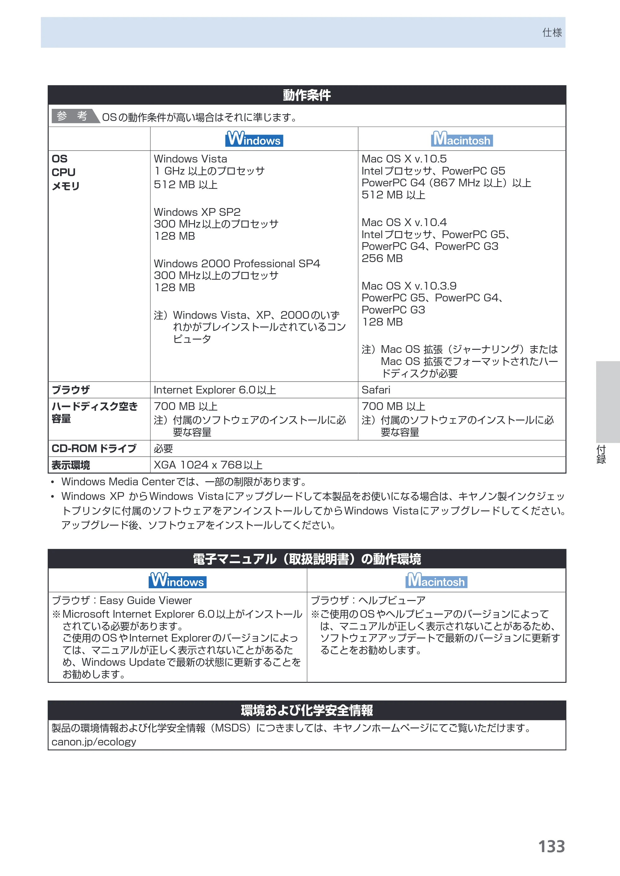 キヤノン PIXUS MP540 らくらく操作ガイド （PDF形式／21.45Mバイト） — 原本ページ — 135ページ