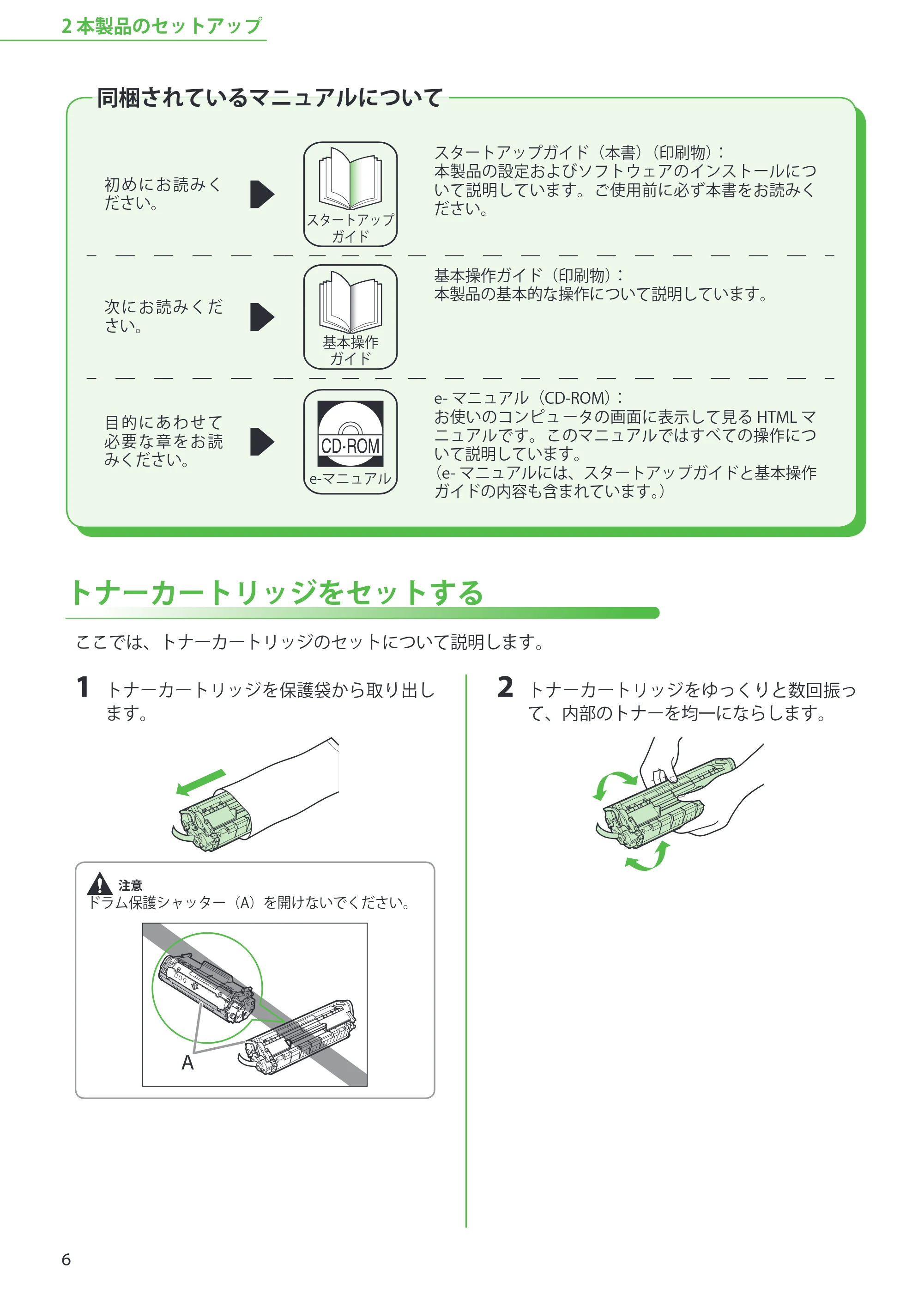キヤノン MF4380dn/MF4370dn/MF4350d/MF4330d/D450 スタートアップガイド 2009年12月18日更新 （PDF形式／19.15Mバイト） — 同梱されているマニュアルについて — 原本ページ — 8ページ