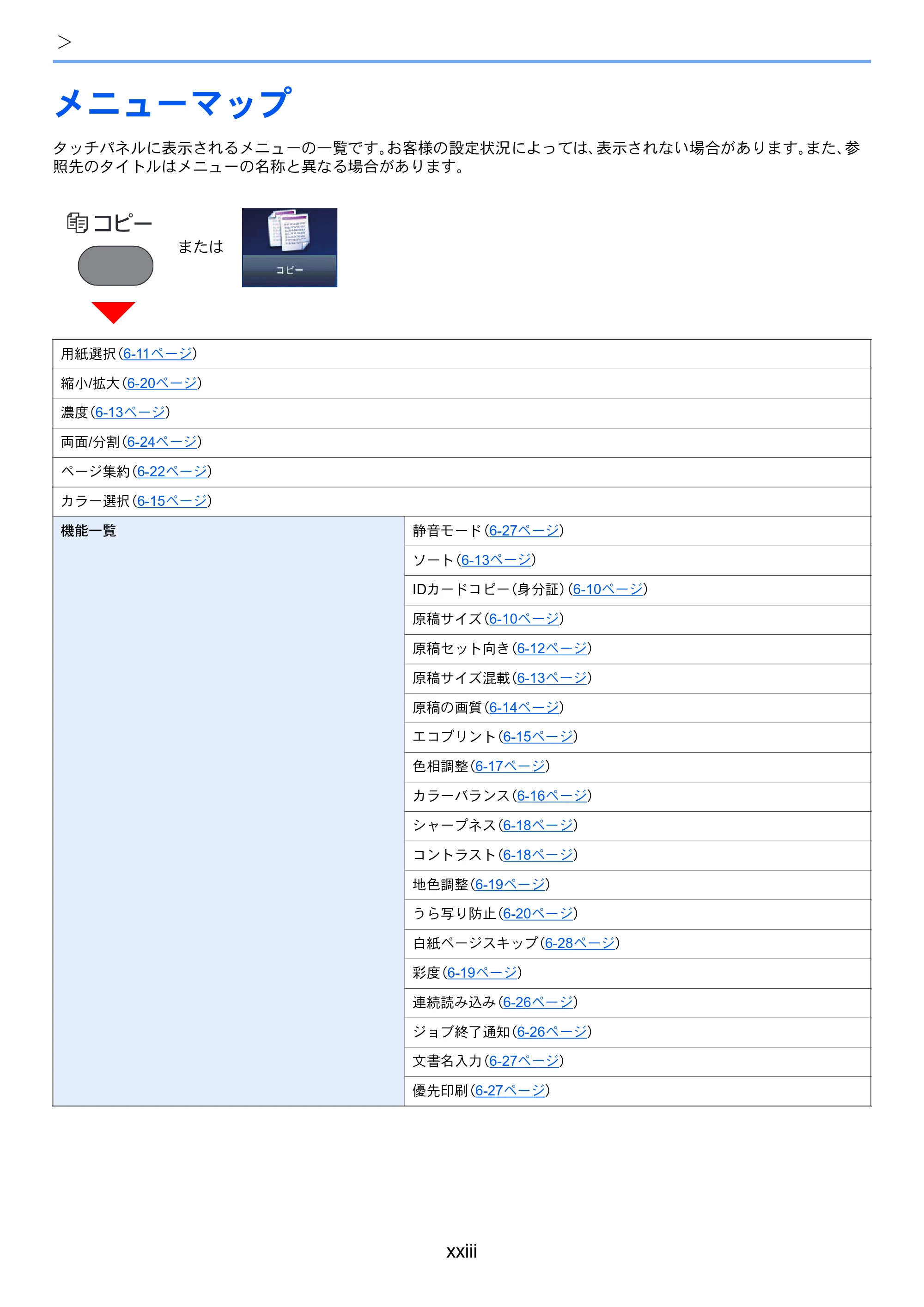 京セラ TASKalfa 352ci TASKalfa 352ci 使用説明書 — メニューマップ — 原本ページ — 25ページ