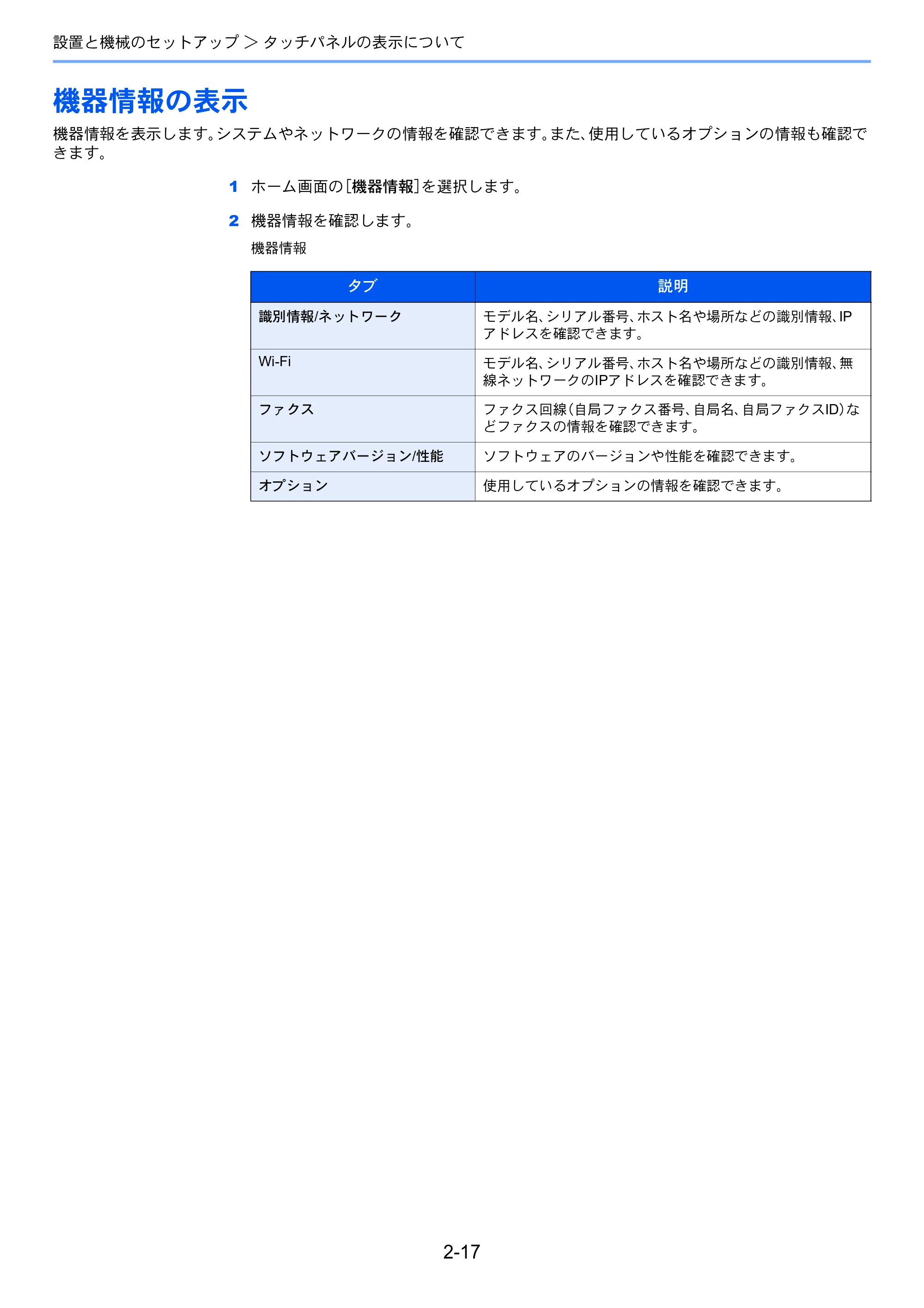 京セラ TASKalfa 352ci TASKalfa 352ci 使用説明書 — 機器情報の表示 — 原本ページ — 70ページ