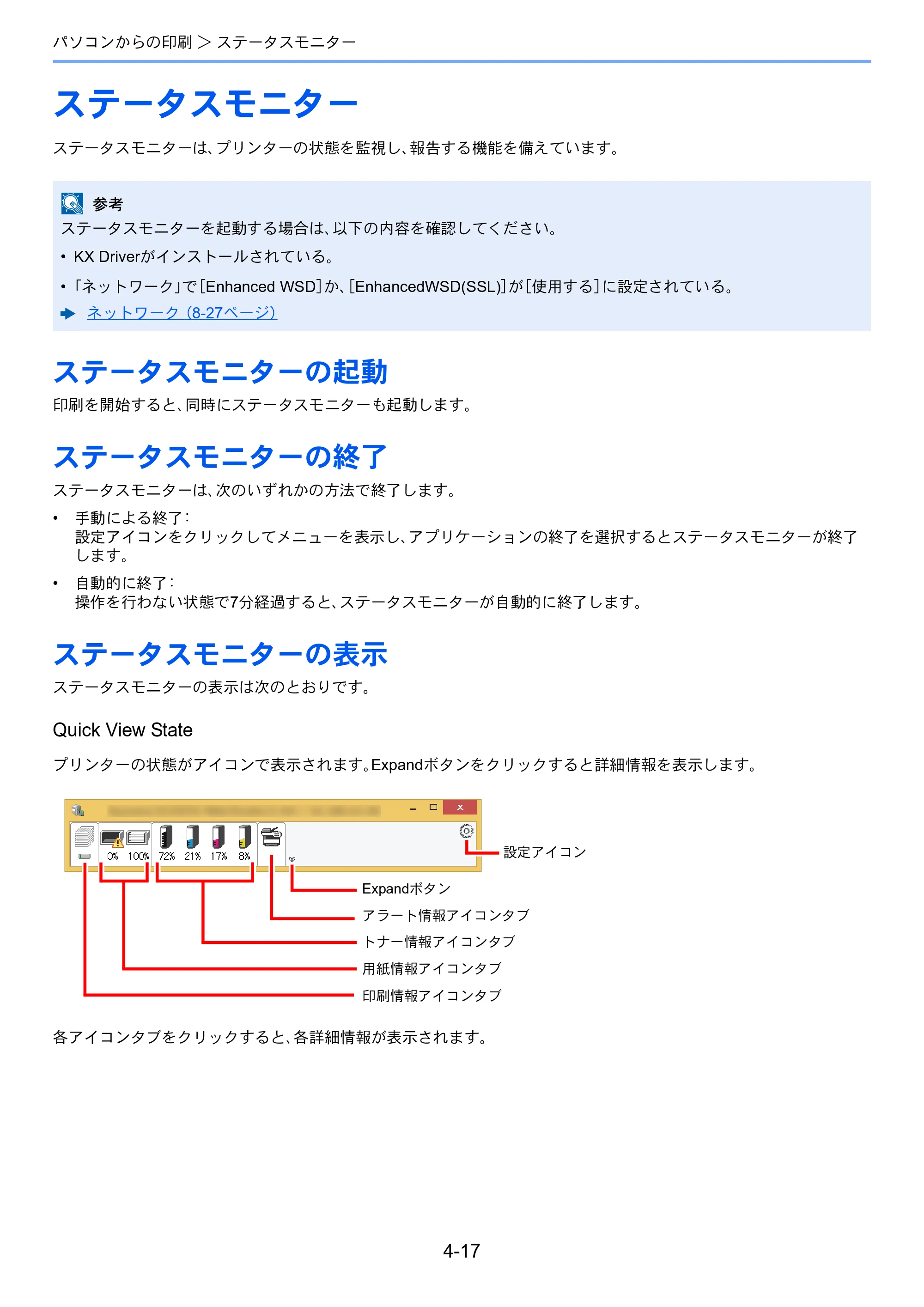 京セラ TASKalfa 352ci TASKalfa 352ci 使用説明書 — ステータスモニター — 原本ページ — 178ページ