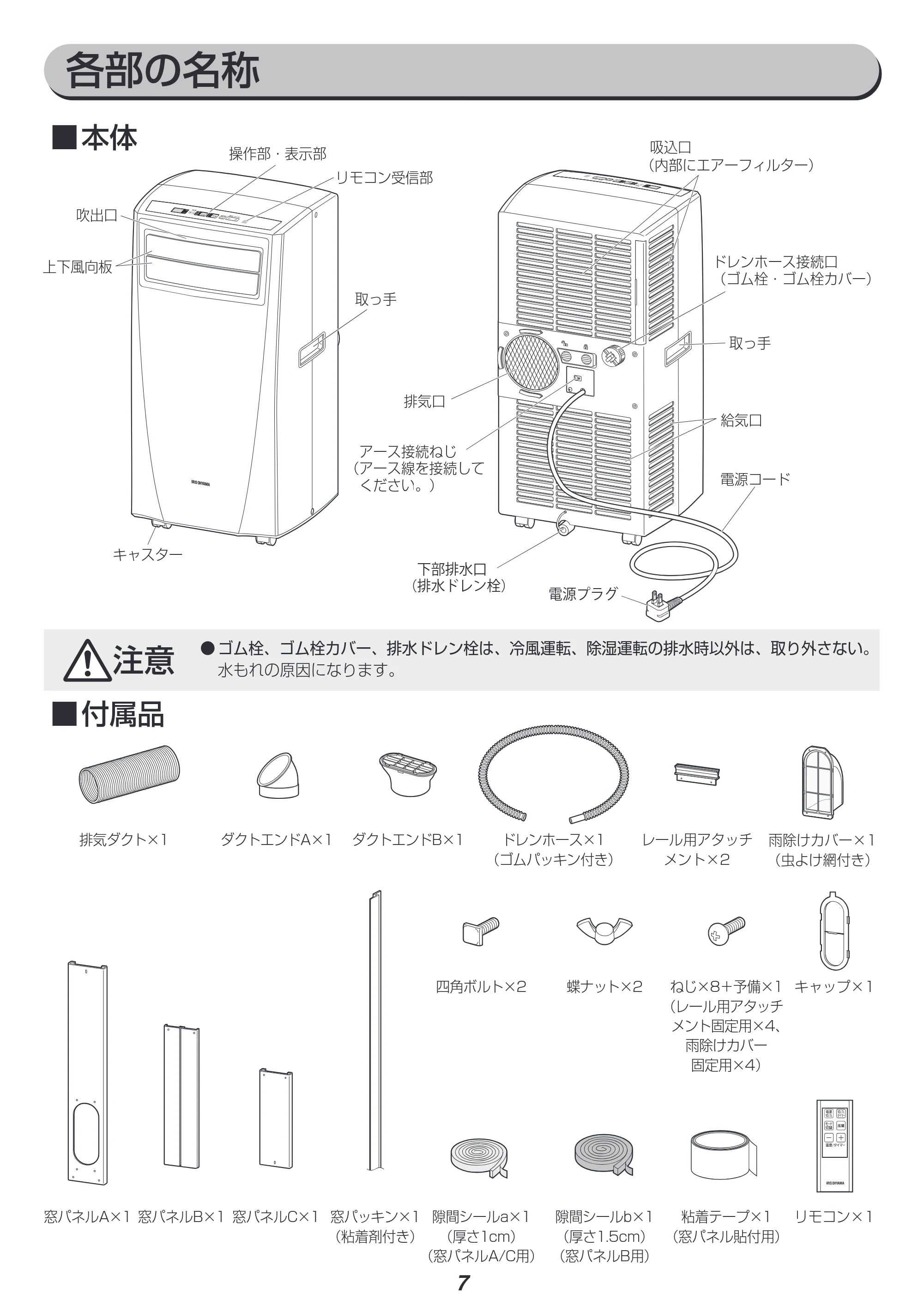 アイリスオーヤマ IPC-221N 取扱説明書 — 原本ページ — 7ページ