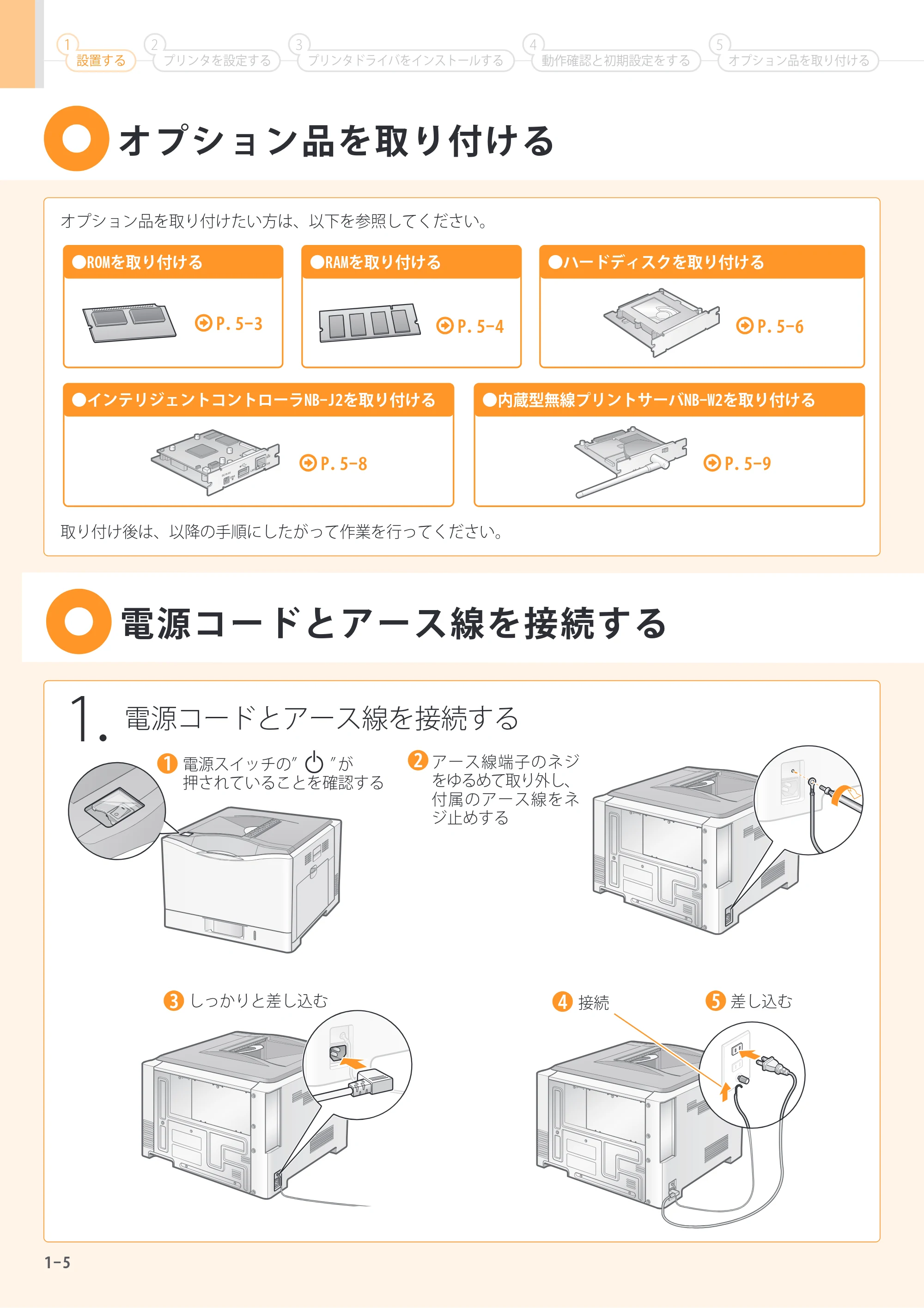 キヤノン LBP7700C かんたん設置ガイド 2009年12月18日更新 （PDF形式／9.66Mバイト） — 原本ページ — 6ページ