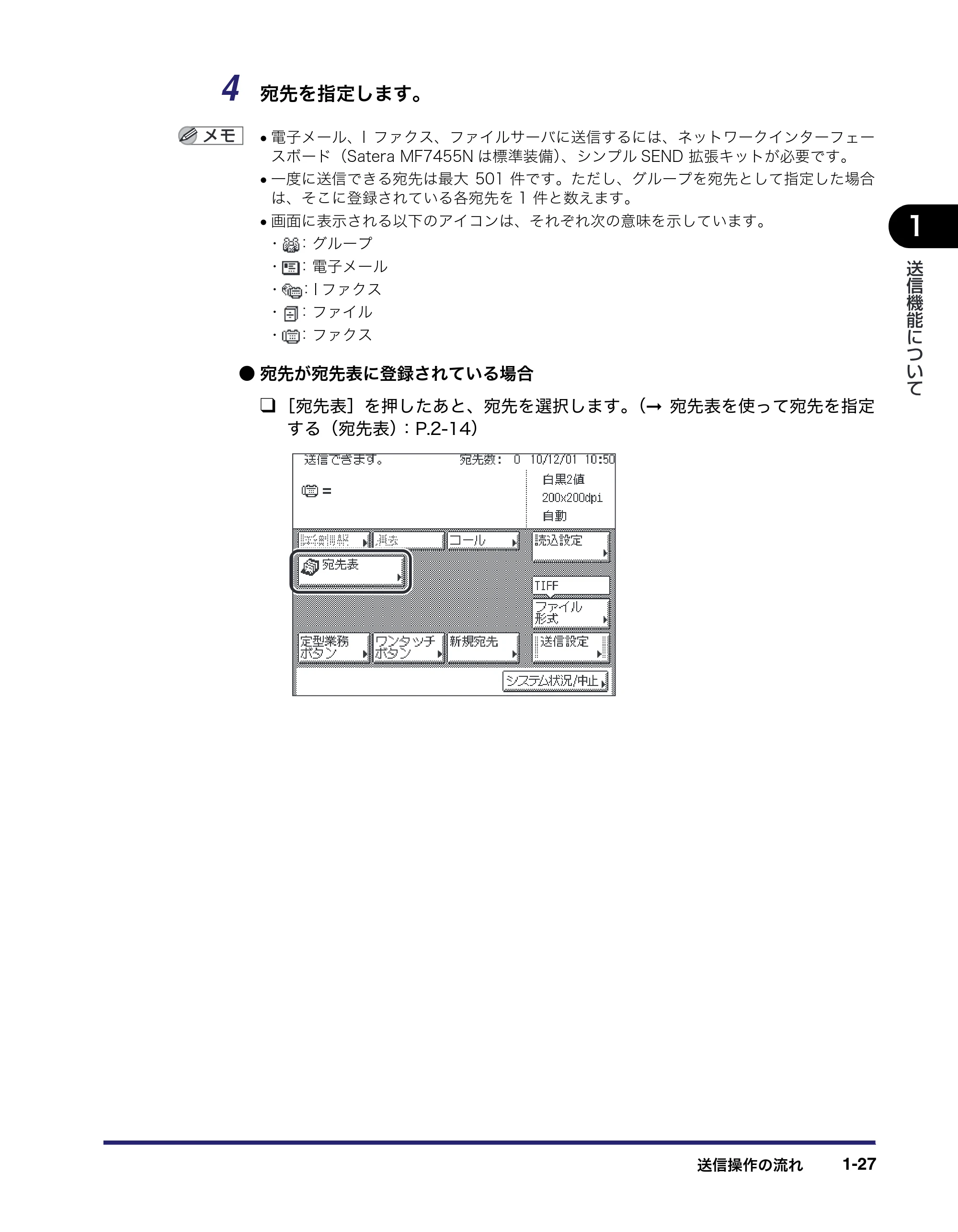 キヤノン MF7455N/MF7430 送信／ファクスガイド 2010年10月12日更新 （PDF形式／12.46Mバイト） — 原本ページ — 41ページ