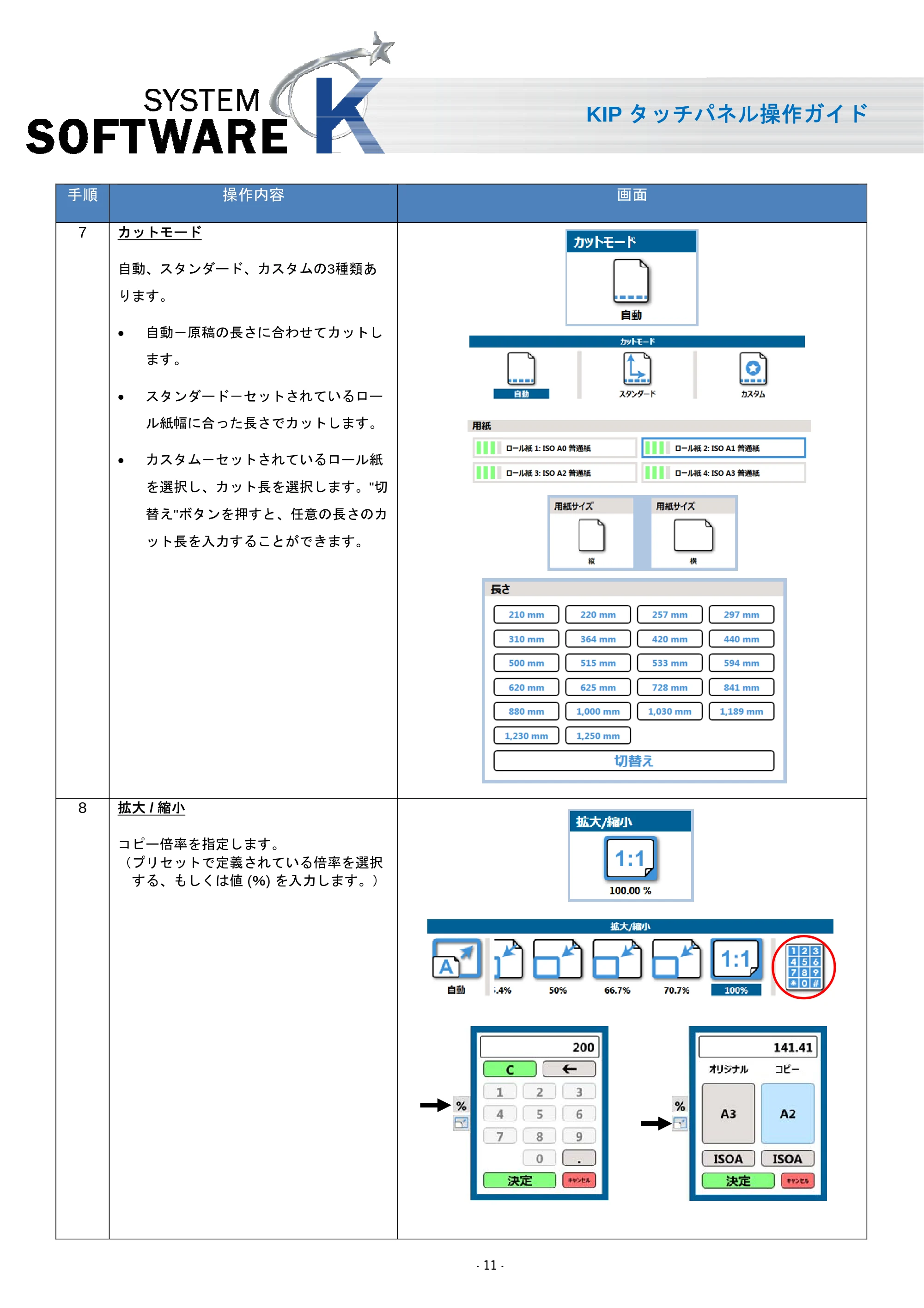 京セラ KIP 7170 KIP タッチパネル操作ガイド — 原本ページ — 12ページ