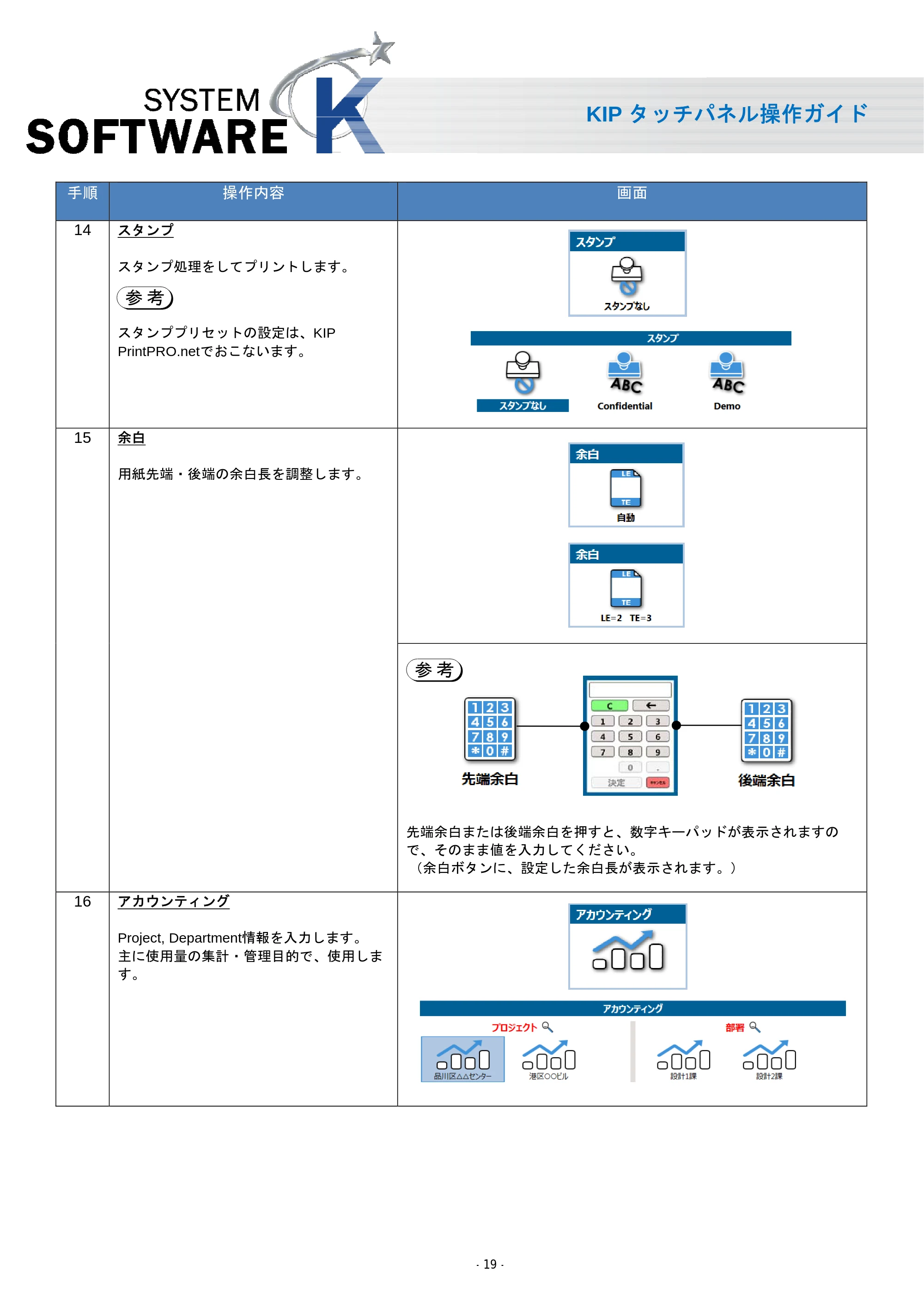 京セラ KIP 7170 KIP タッチパネル操作ガイド — 原本ページ — 20ページ