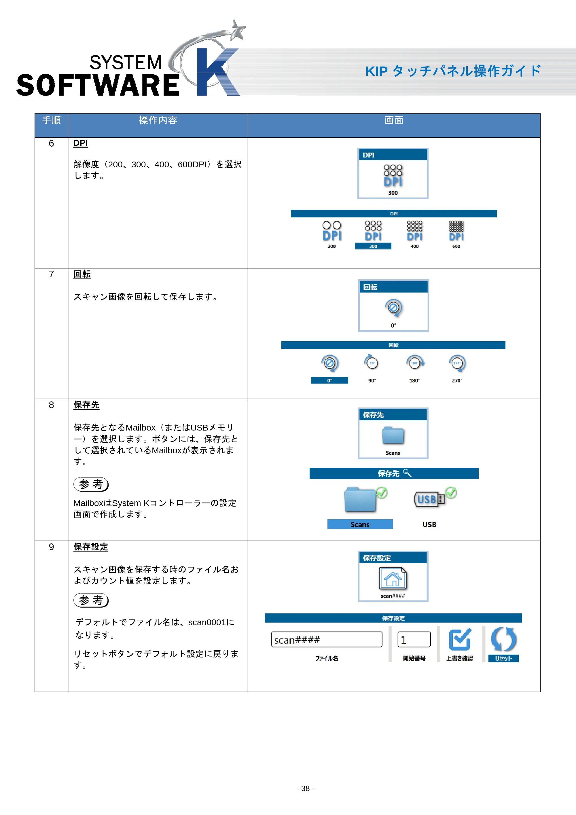 京セラ KIP 7170 KIP タッチパネル操作ガイド — 原本ページ — 39ページ