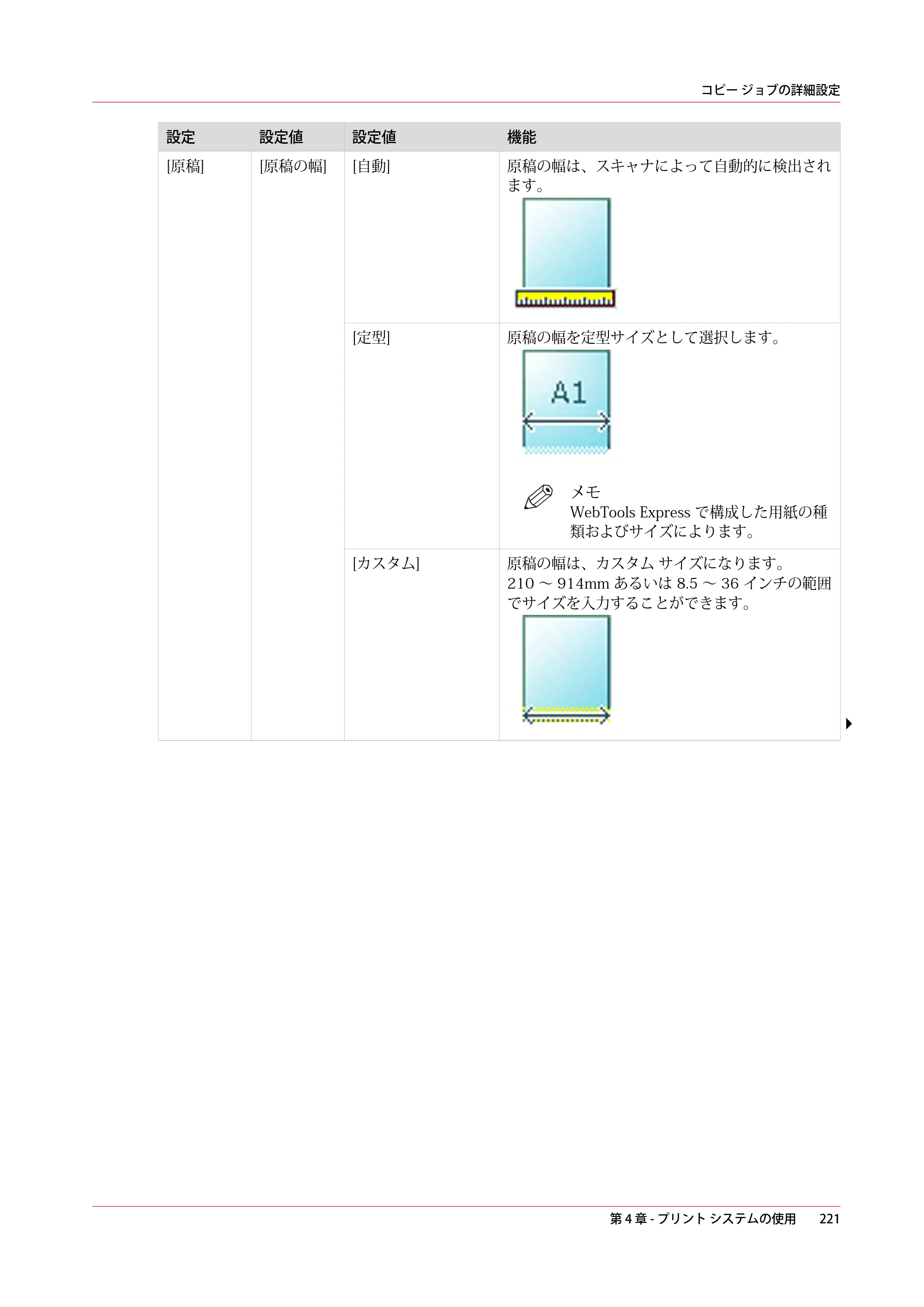キヤノン colorWAVE T60 操作ガイド 2024年9月6日掲載 （PDF形式／23.84Mバイト） — 原本ページ — 221ページ