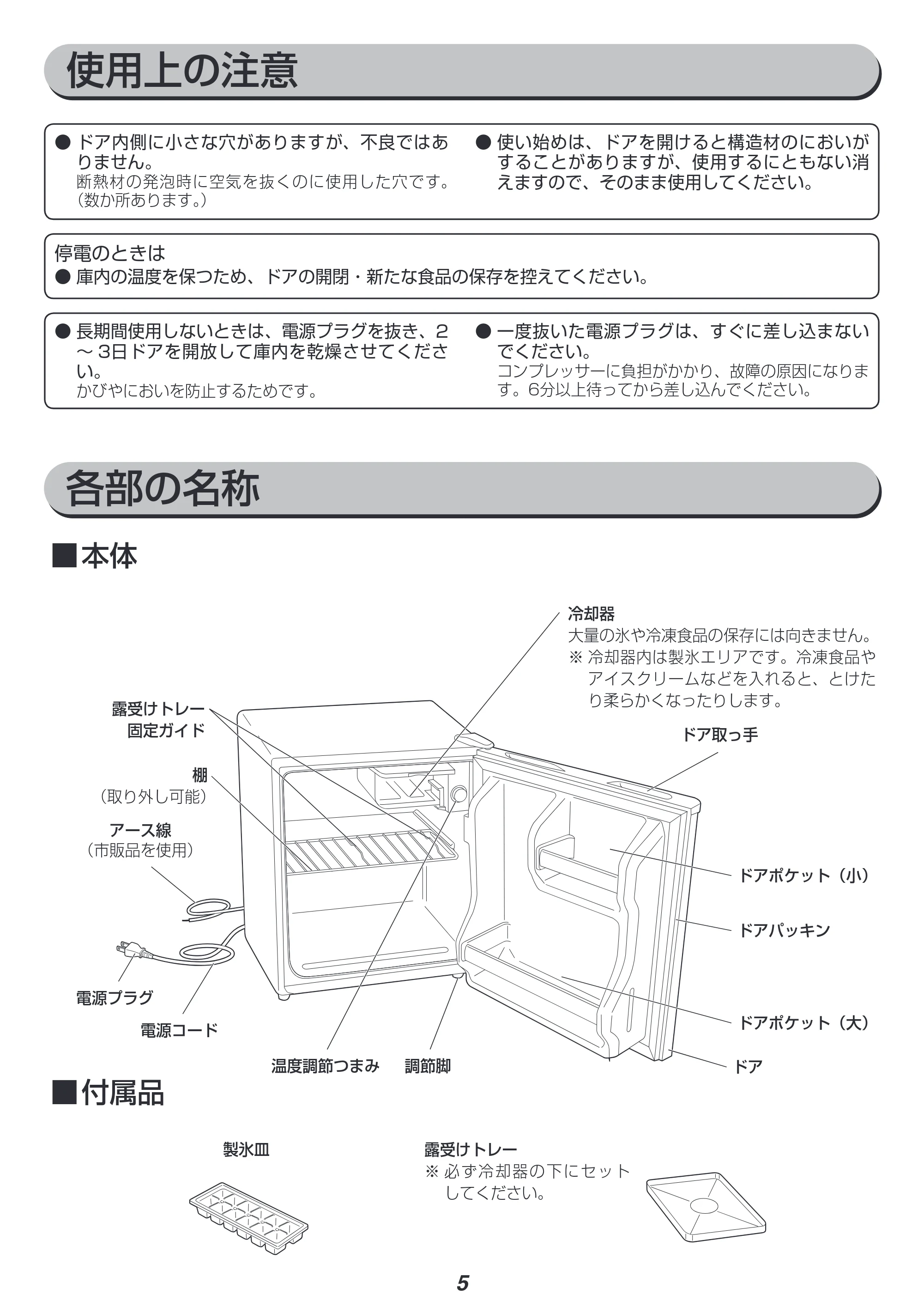 アイリスオーヤマ NRSD-4A 取扱説明書 — 原本ページ — 5ページ