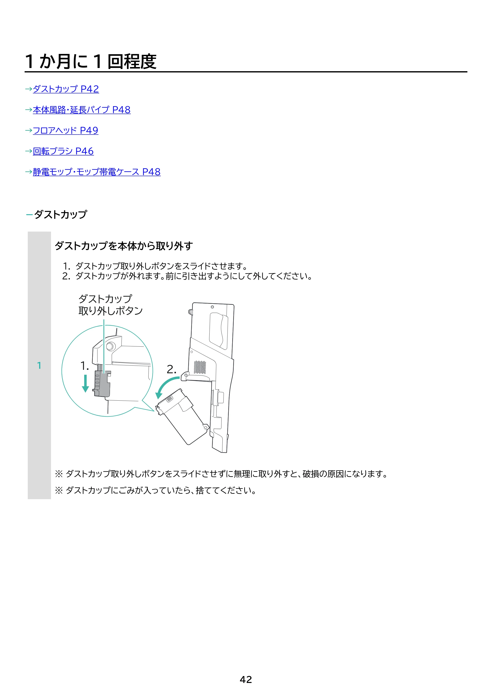アイリスオーヤマ SCD-U2P 取扱説明書 — 原本ページ — 42ページ