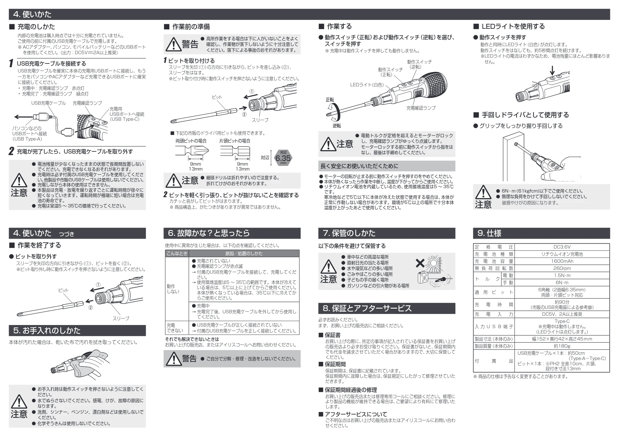 アイリスオーヤマ JMD8BG-H 取扱説明書 — 原本ページ — 2ページ