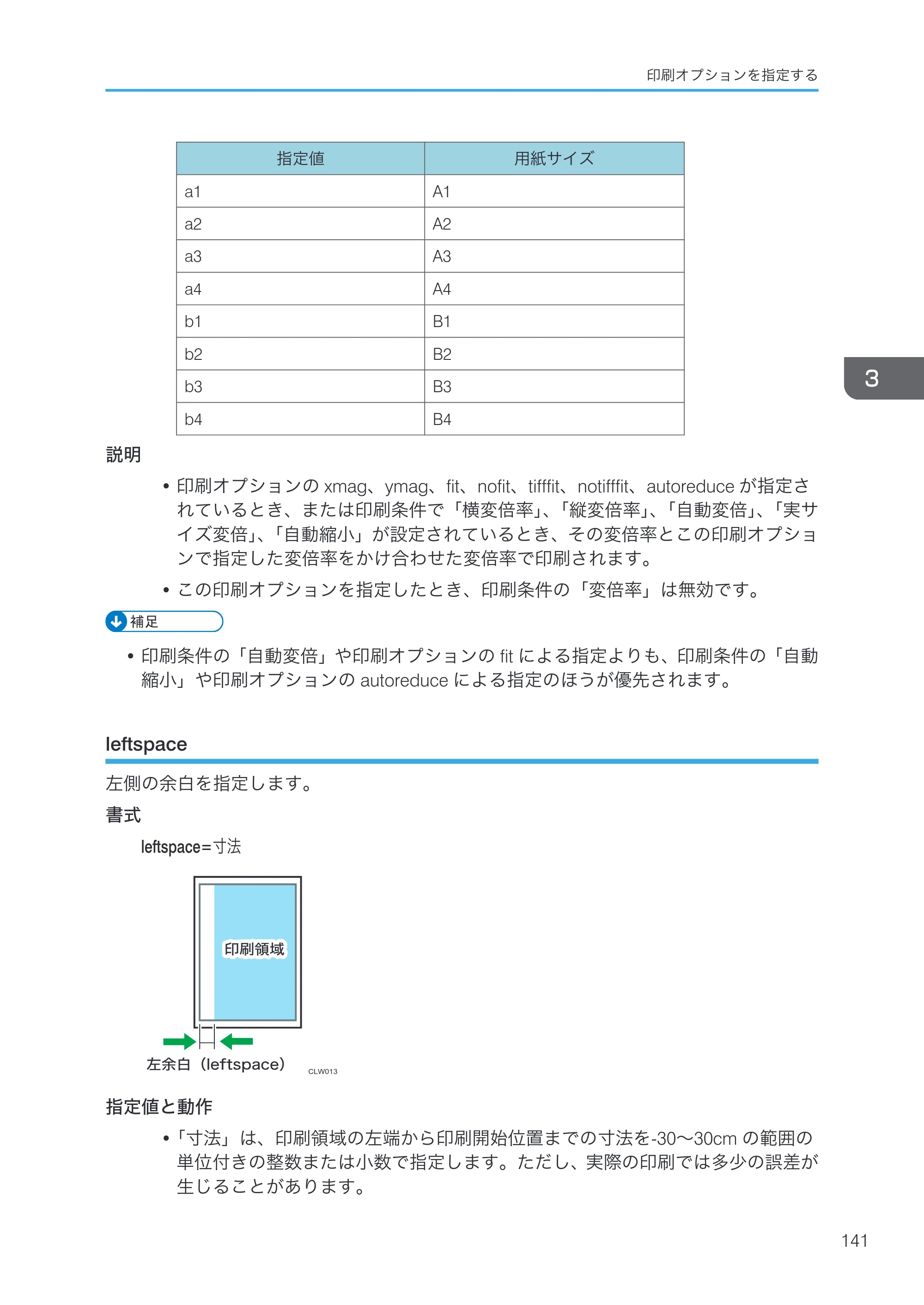 リコー RICOH MP W6700SP 使用説明書（RP-GL/2 & RTIFF） — leftspace — 原本ページ — 143ページ