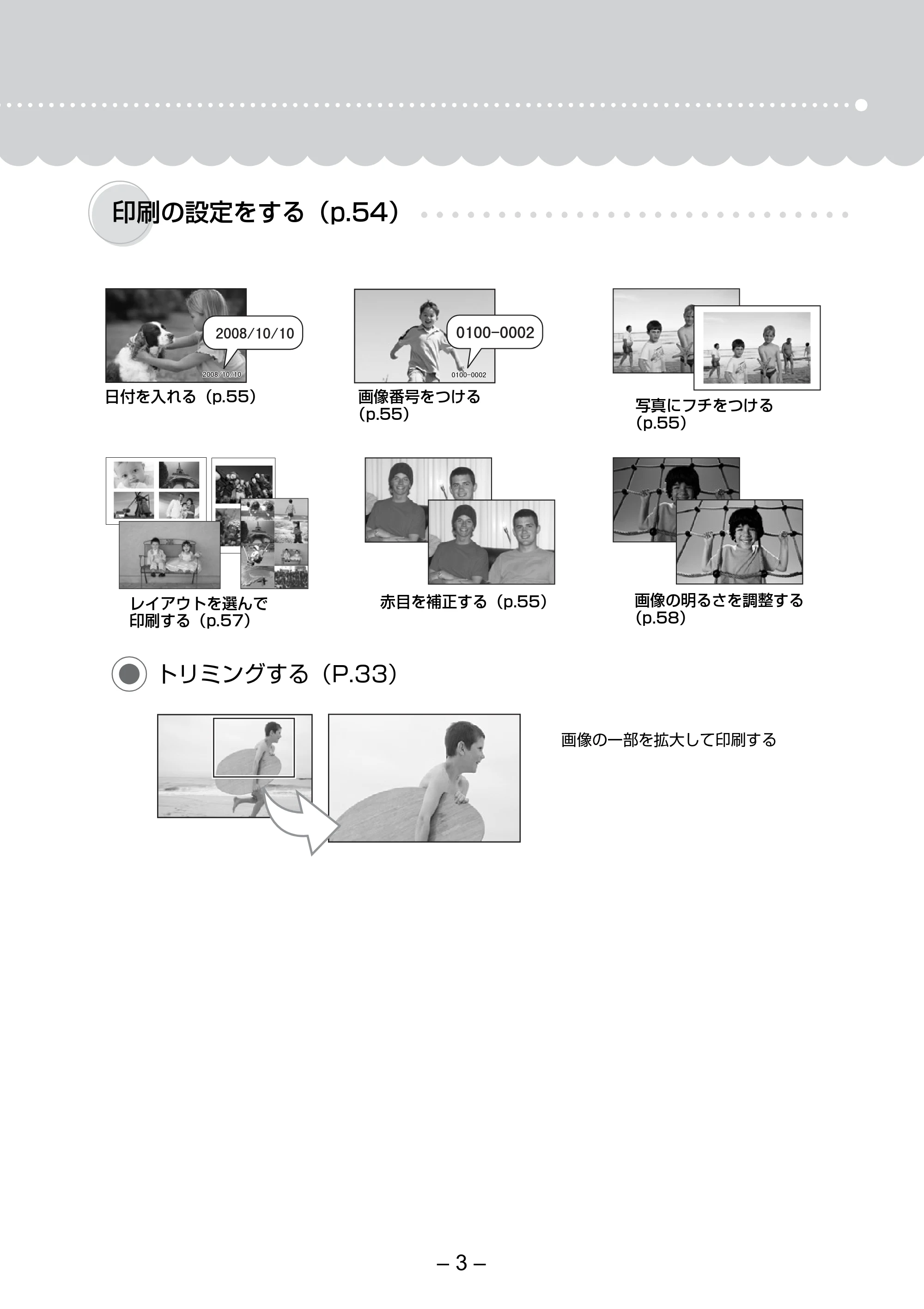 キヤノン SELPHY ES30 プリンターユーザーガイド （PDF形式／4.83Mバイト） — 原本ページ — 3ページ
