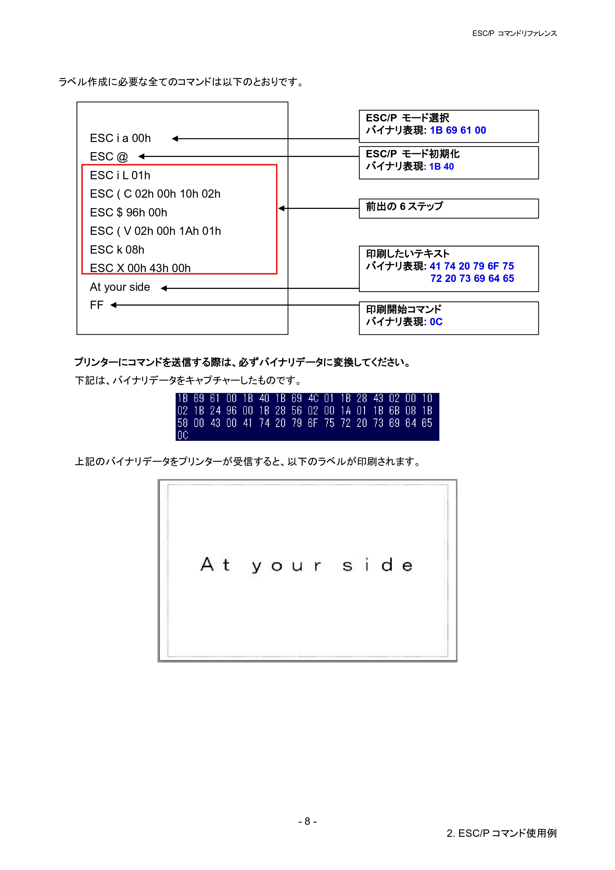ブラザー QL-820NWB/ 820NWBc ESC/Pコマンドリファレンス — 原本ページ — 14ページ