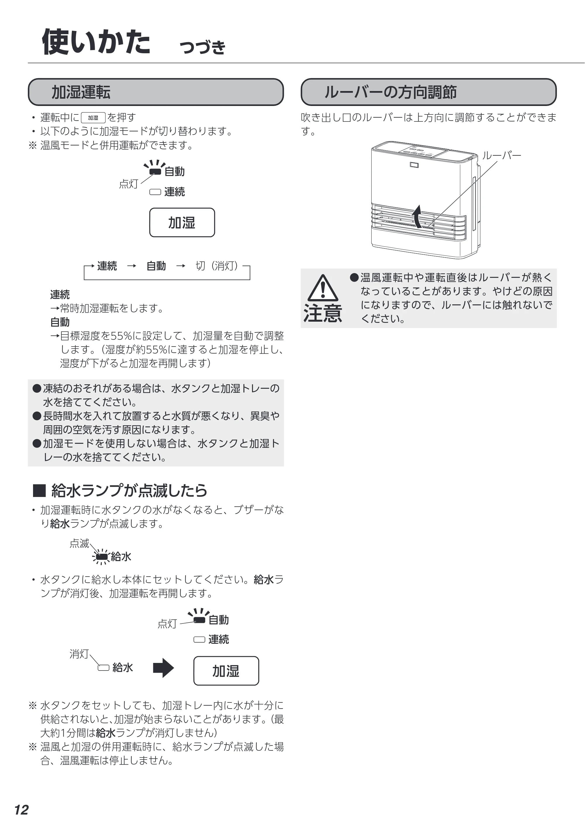 アイリスオーヤマ ACHHM12A-W 取扱説明書 — 原本ページ — 12ページ