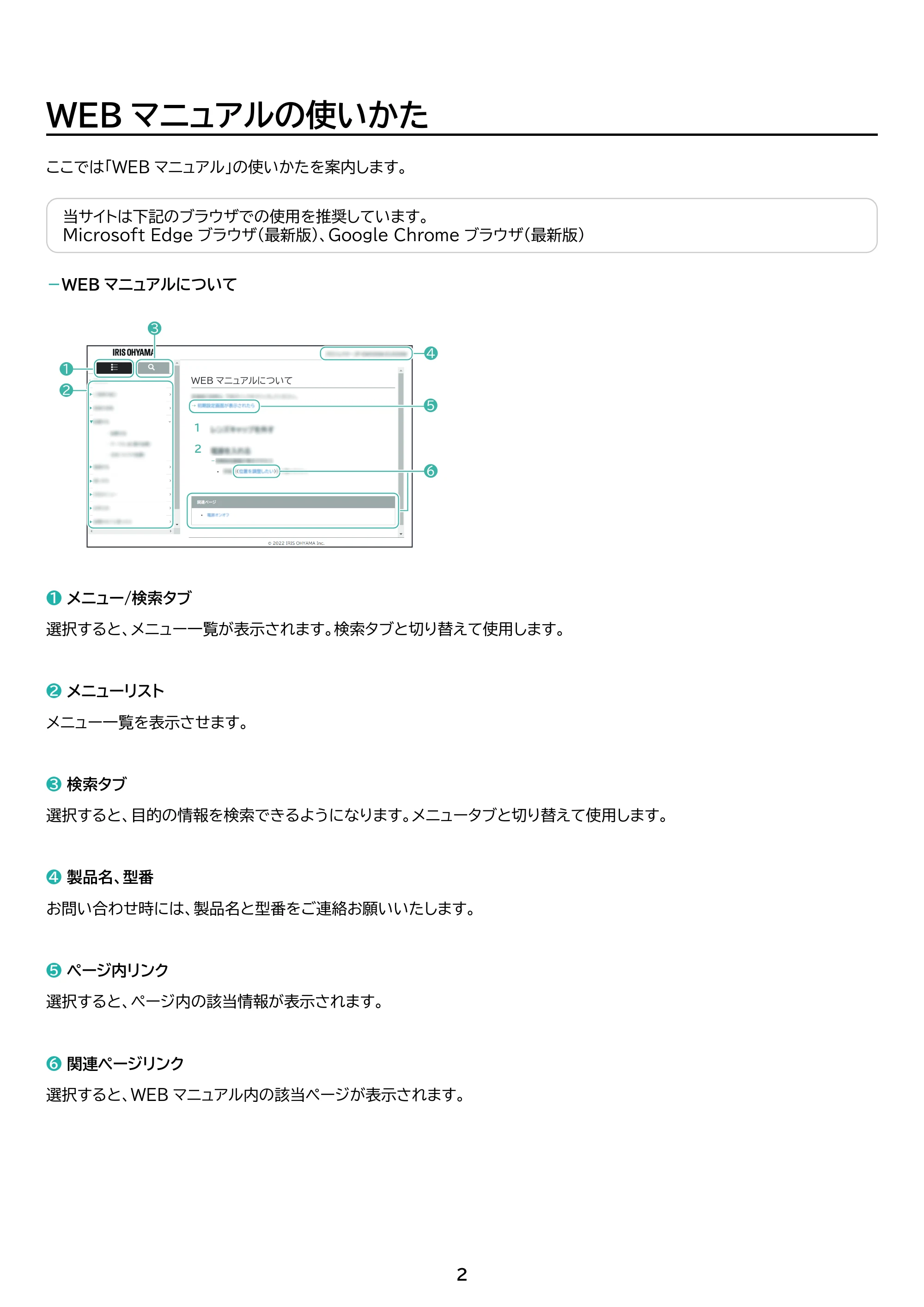 アイリスオーヤマ 電動フロアワイパー SWD-1-H 取扱説明書 — 原本ページ — 2ページ