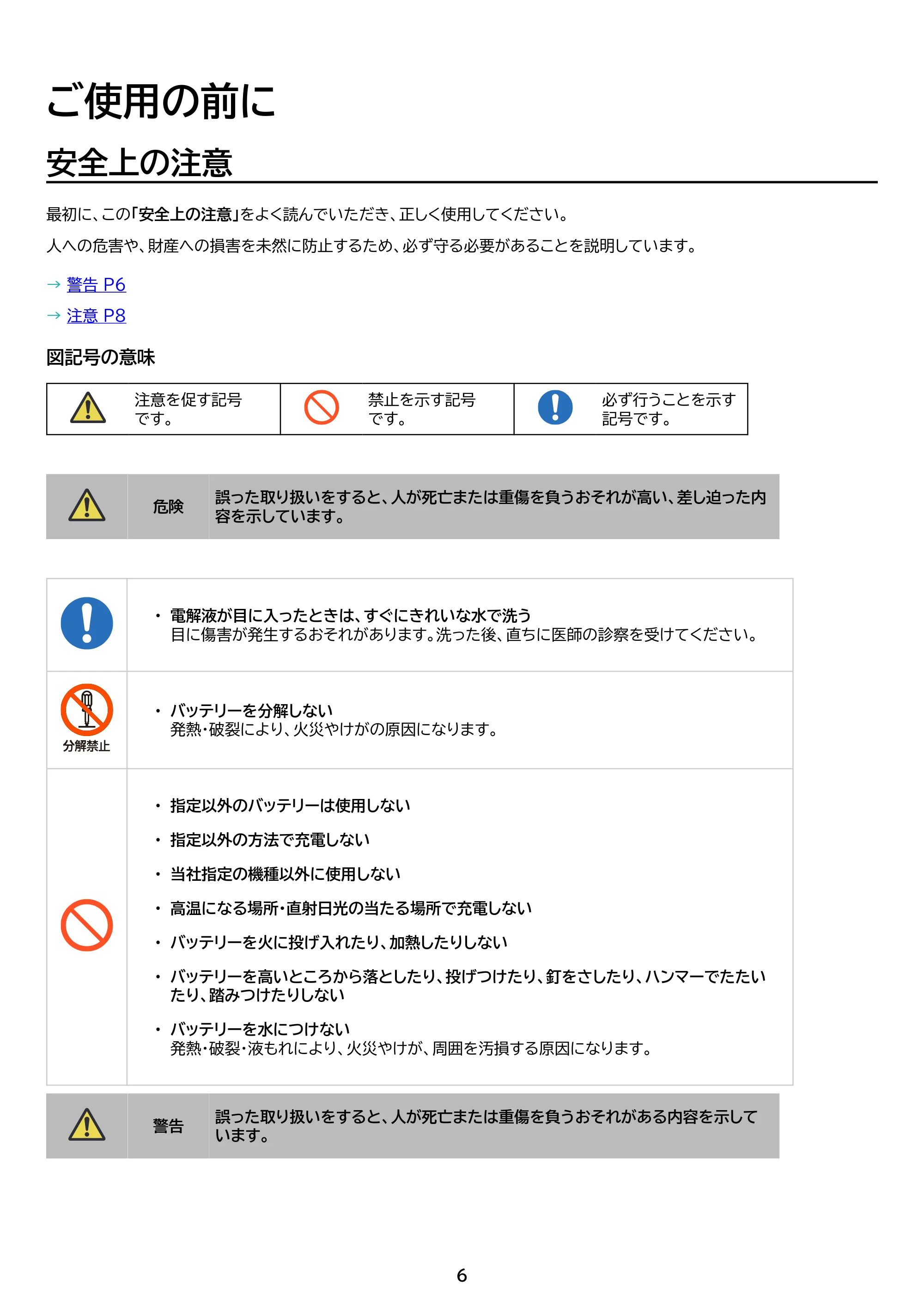 アイリスオーヤマ 電動フロアワイパー SWD-1-H 取扱説明書 — 原本ページ — 6ページ