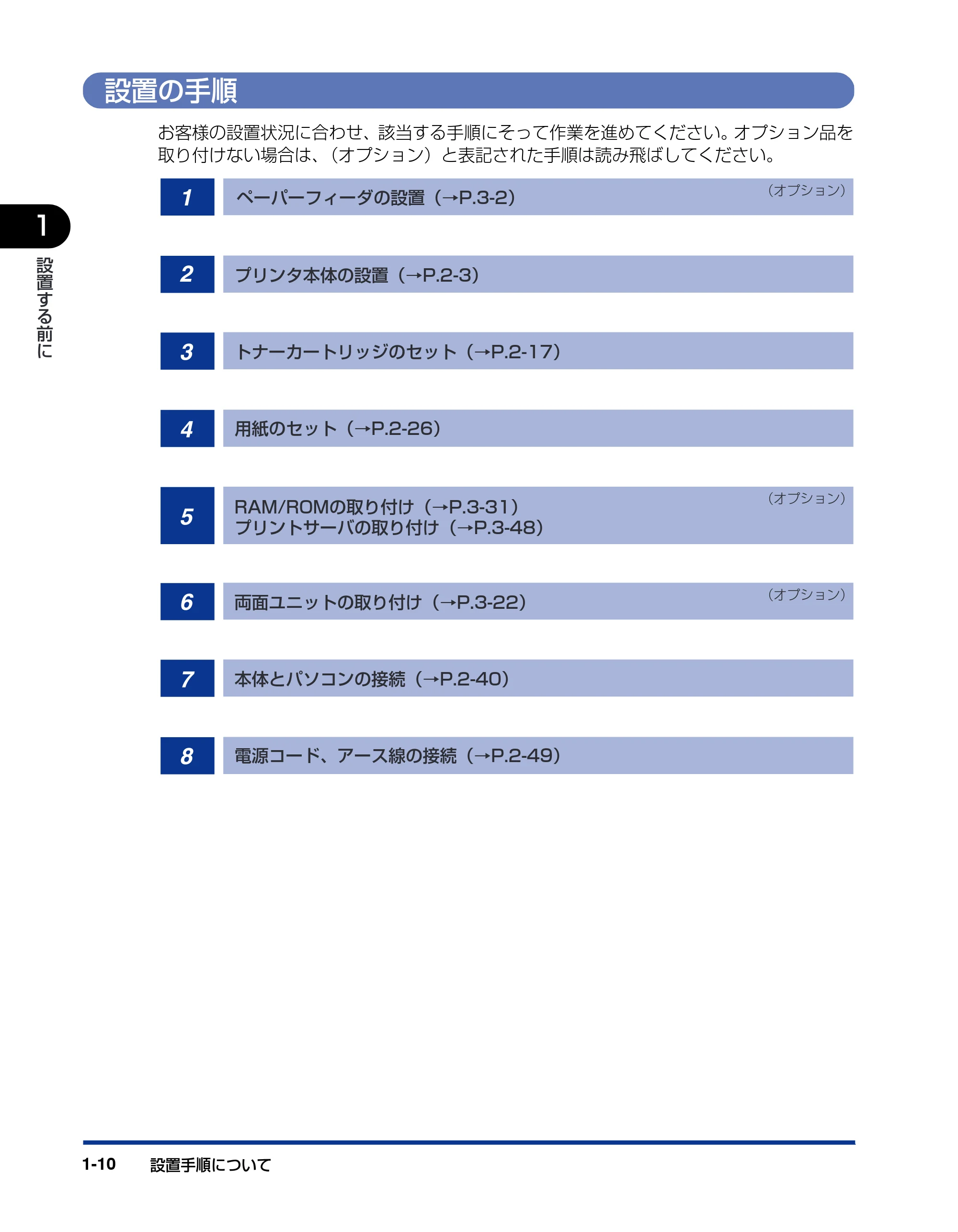 キヤノン LBP3800/3700 設置ガイド 2006年5月25日更新 (PDF形式/5.29Mバイト) — 設置の手順 — 原本ページ — 26ページ