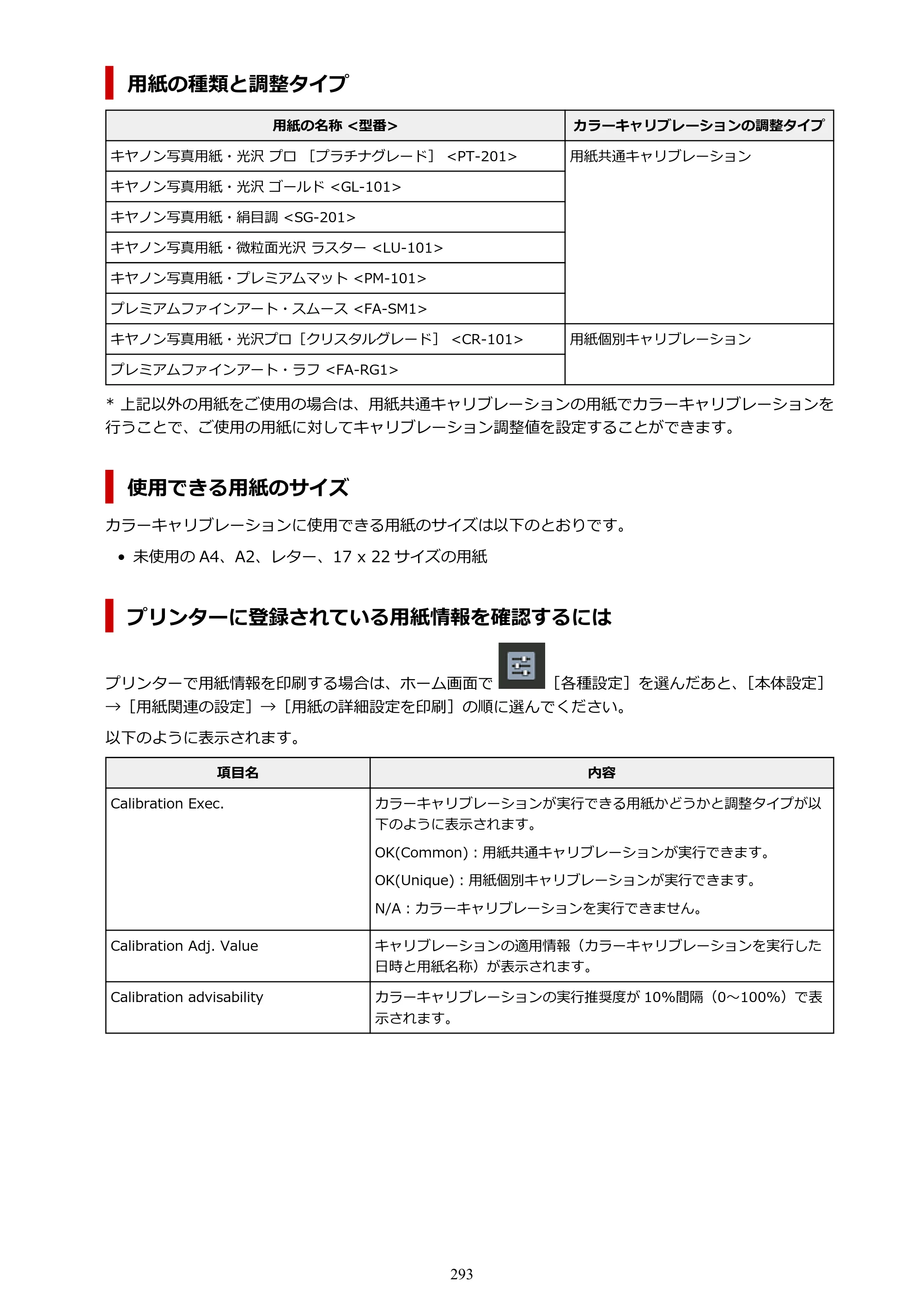 キヤノン PRO-1100 PRO-1100 （PDF） オンラインマニュアル 取扱説明書（Mac）2026年5月21日更新（PDF：5.49MB） — 原本ページ — 293ページ