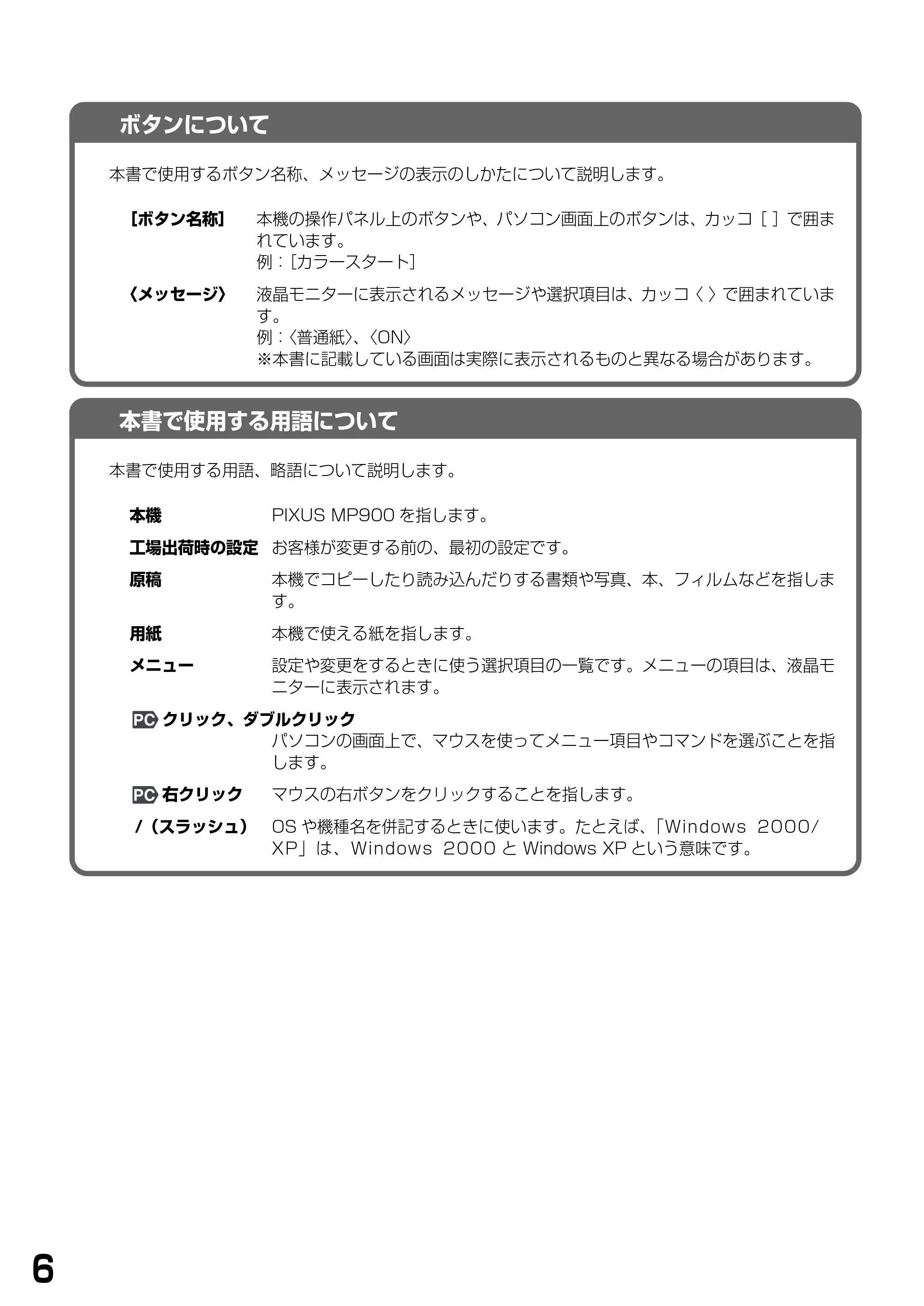 キヤノン PIXUS MP900 基本操作ガイド （PDF形式／9.38Mバイト） — 原本ページ — 8ページ
