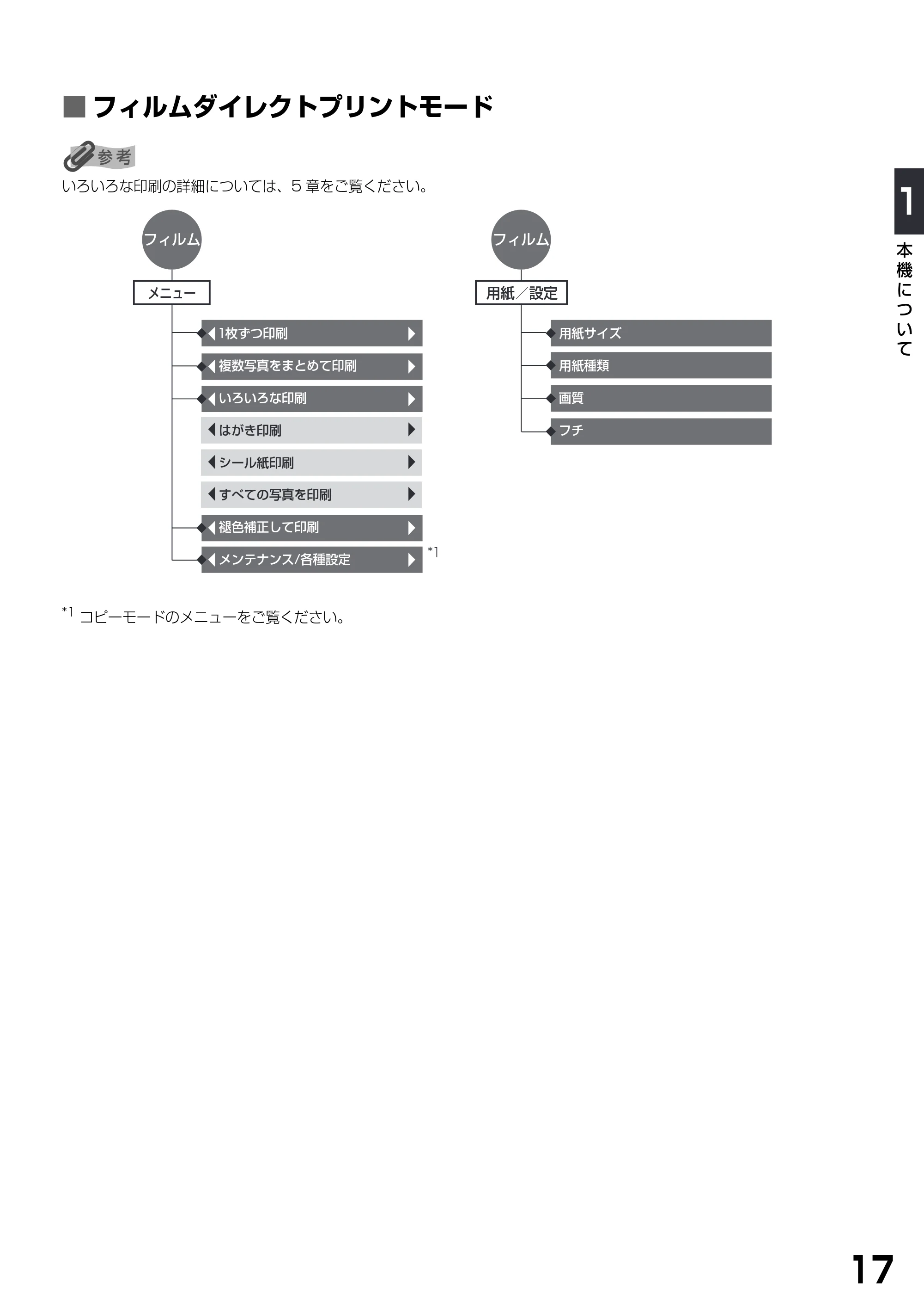 キヤノン PIXUS MP900 基本操作ガイド （PDF形式／9.38Mバイト） — ■ フィルムダイレクトプリントモード — 原本ページ — 19ページ