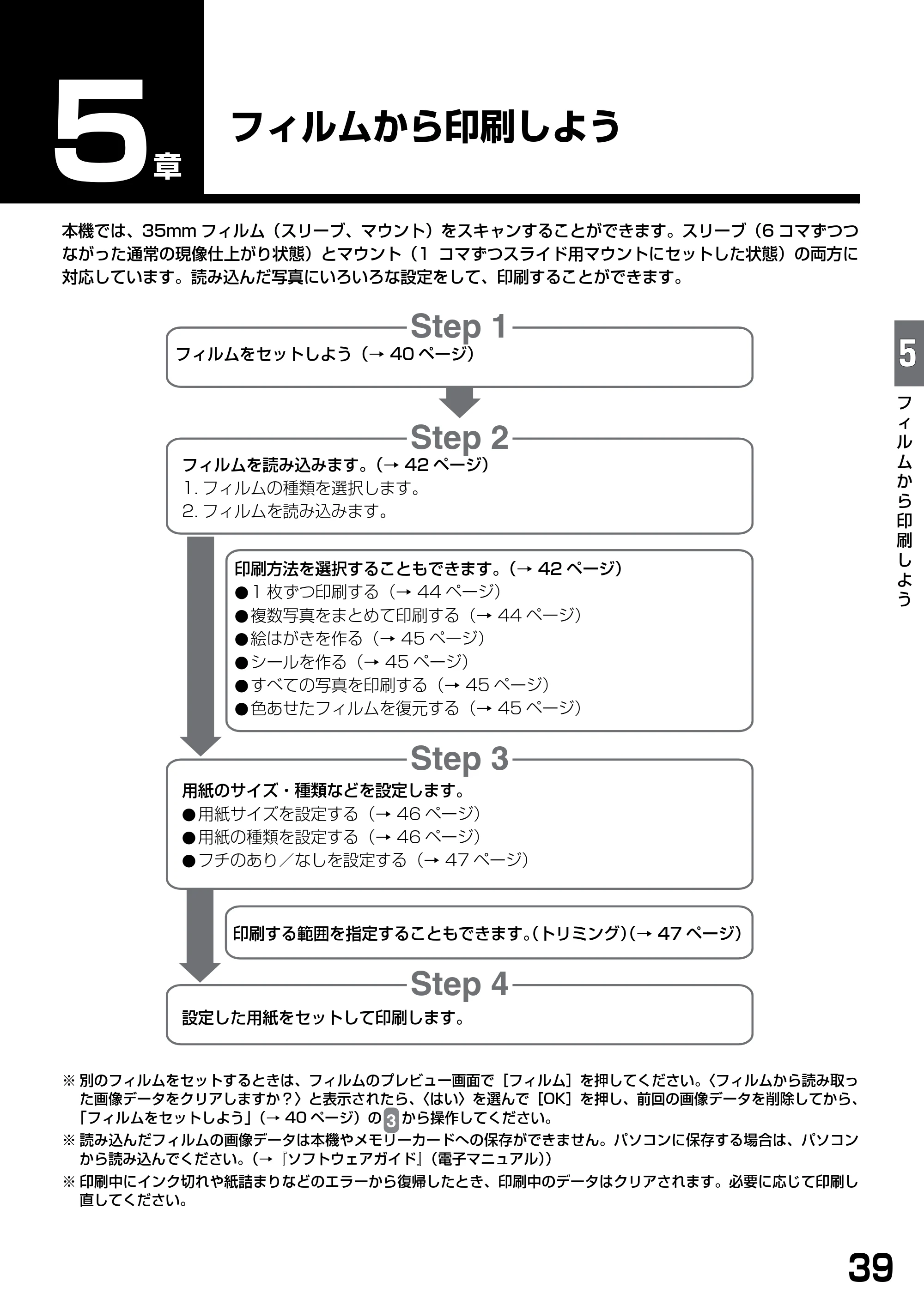 キヤノン PIXUS MP900 基本操作ガイド （PDF形式／9.38Mバイト） — フィルムから印刷しよう — 原本ページ — 41ページ