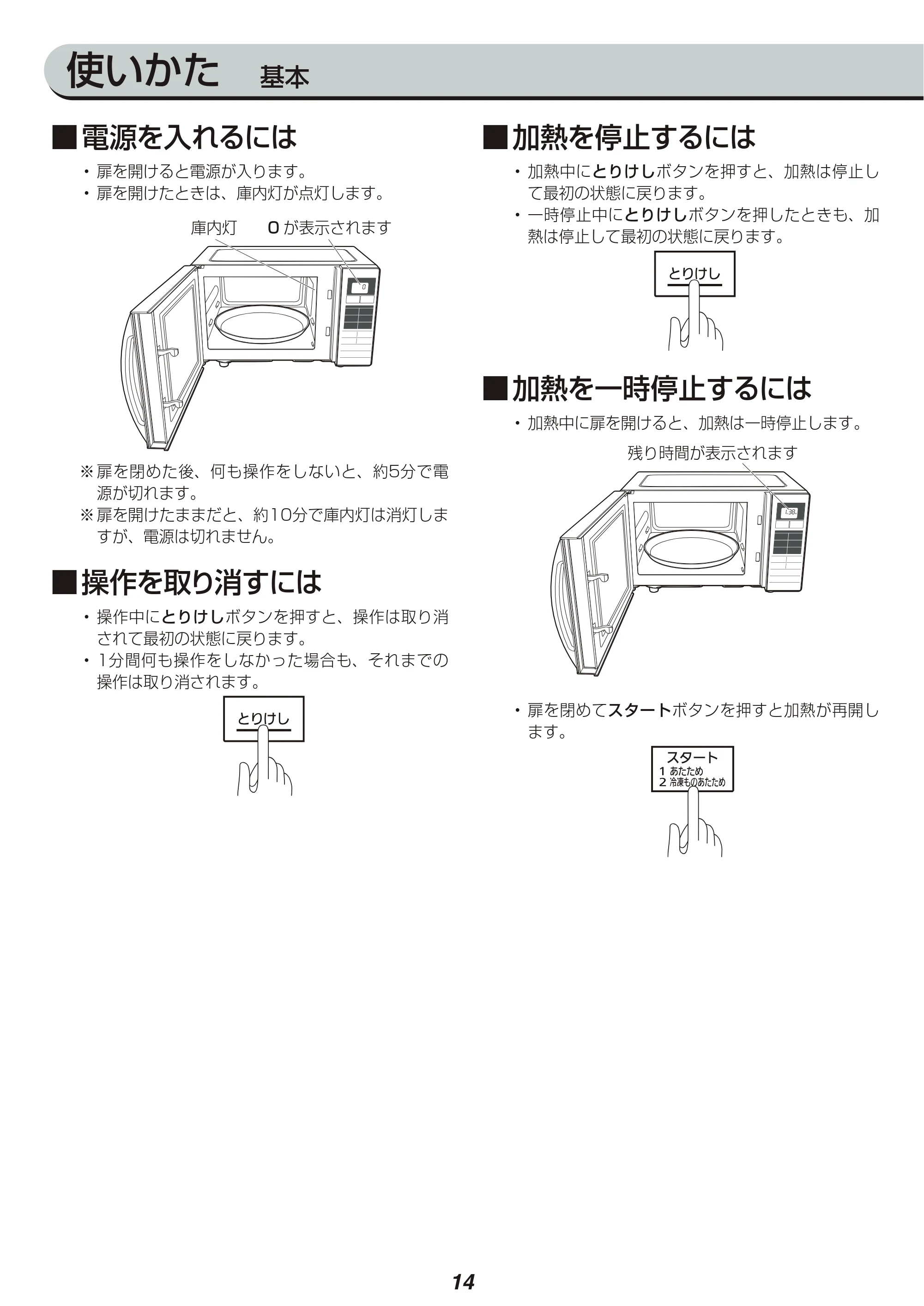 アイリスオーヤマ MO-T1601 取扱説明書 — 原本ページ — 14ページ