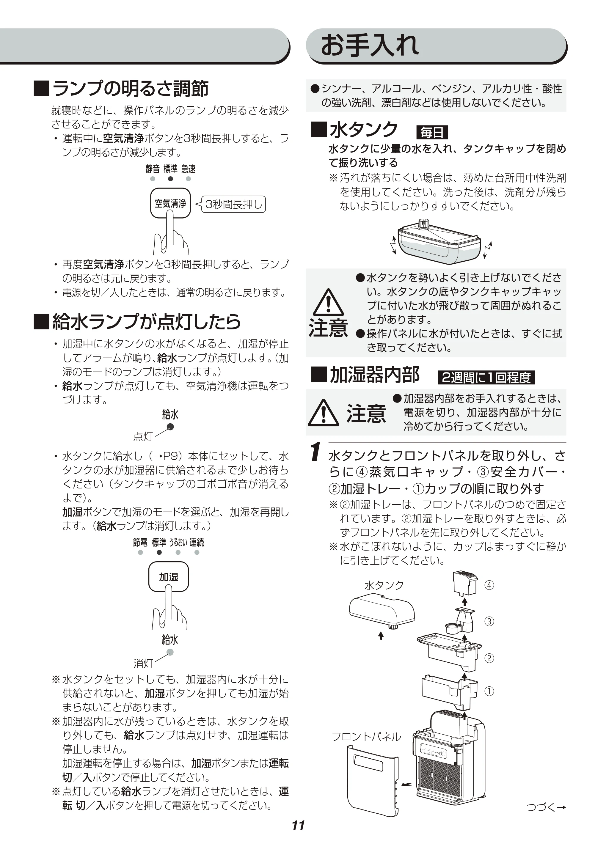アイリスオーヤマ SHA-400A 取扱説明書 — 原本ページ — 11ページ
