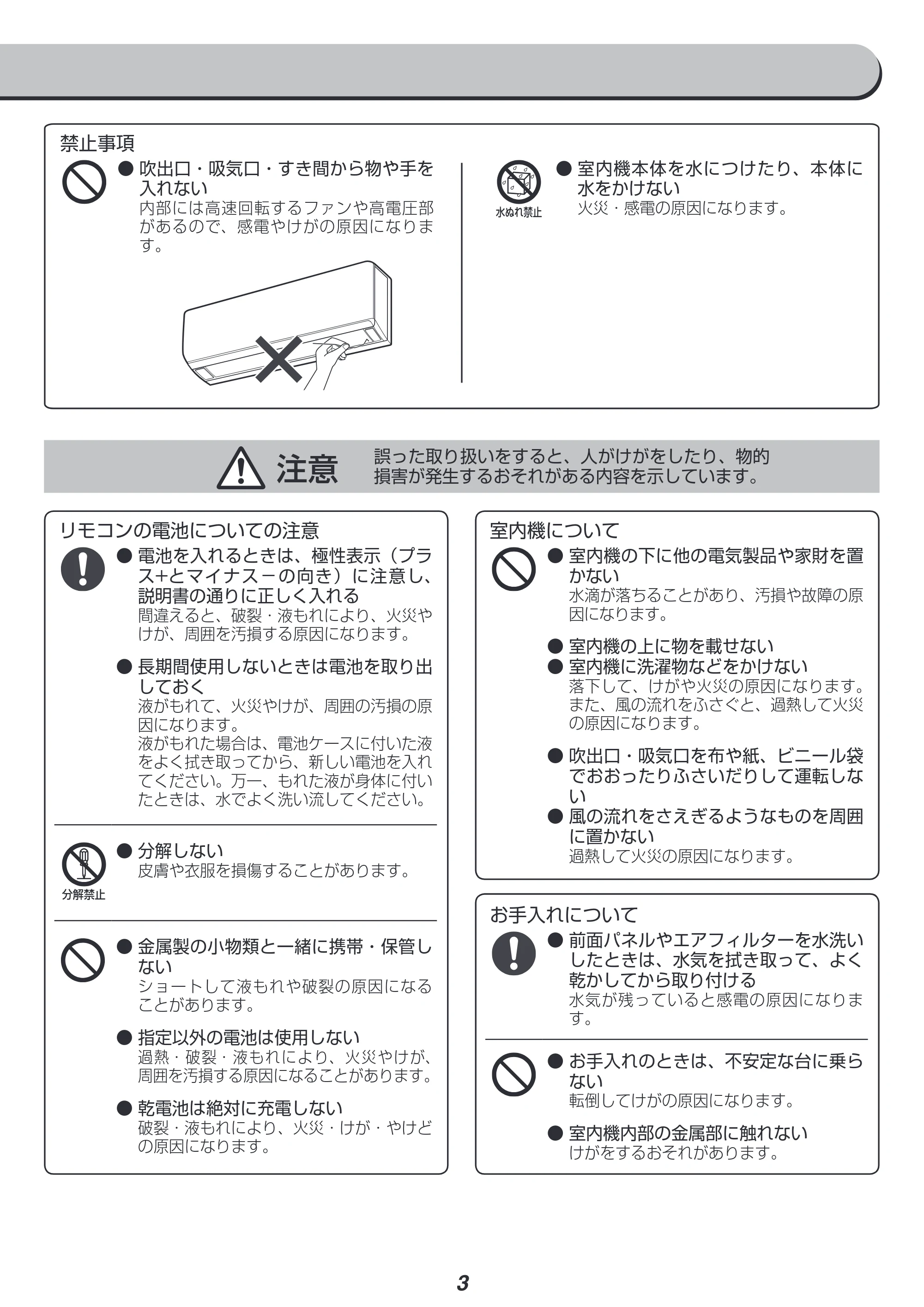 アイリスオーヤマ IRR-2219G 取扱説明書 — 原本ページ — 3ページ