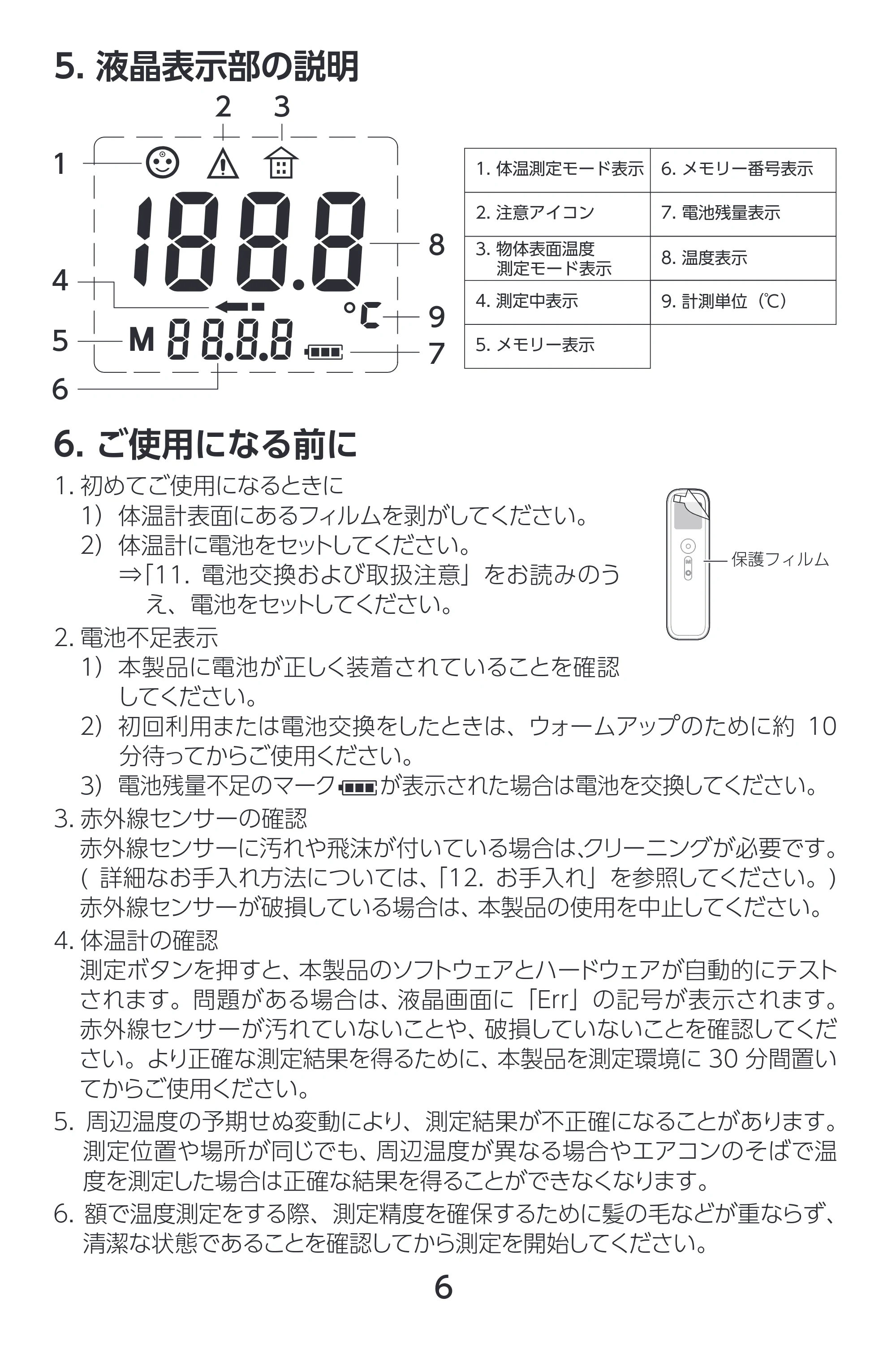 アイリスオーヤマ DT-104 取扱説明書 — 原本ページ — 6ページ