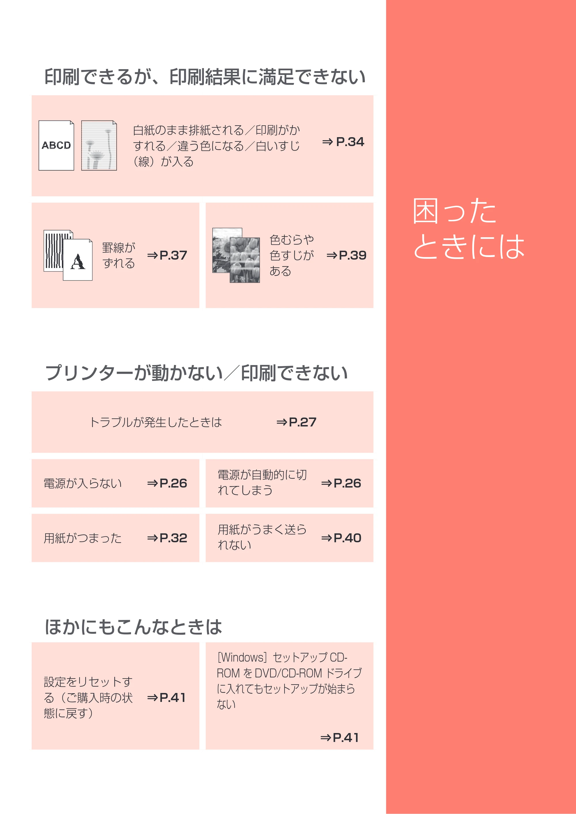 キヤノン G1310 設置・基本操作マニュアル 2022年2月15日掲載(PDF:3.61MB) — 困ったときには — 原本ページ — 27ページ
