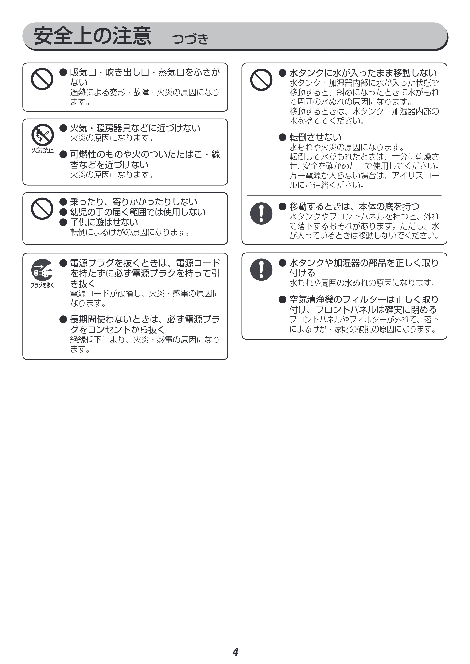 アイリスオーヤマ RSA-401 取扱説明書 — 原本ページ — 4ページ