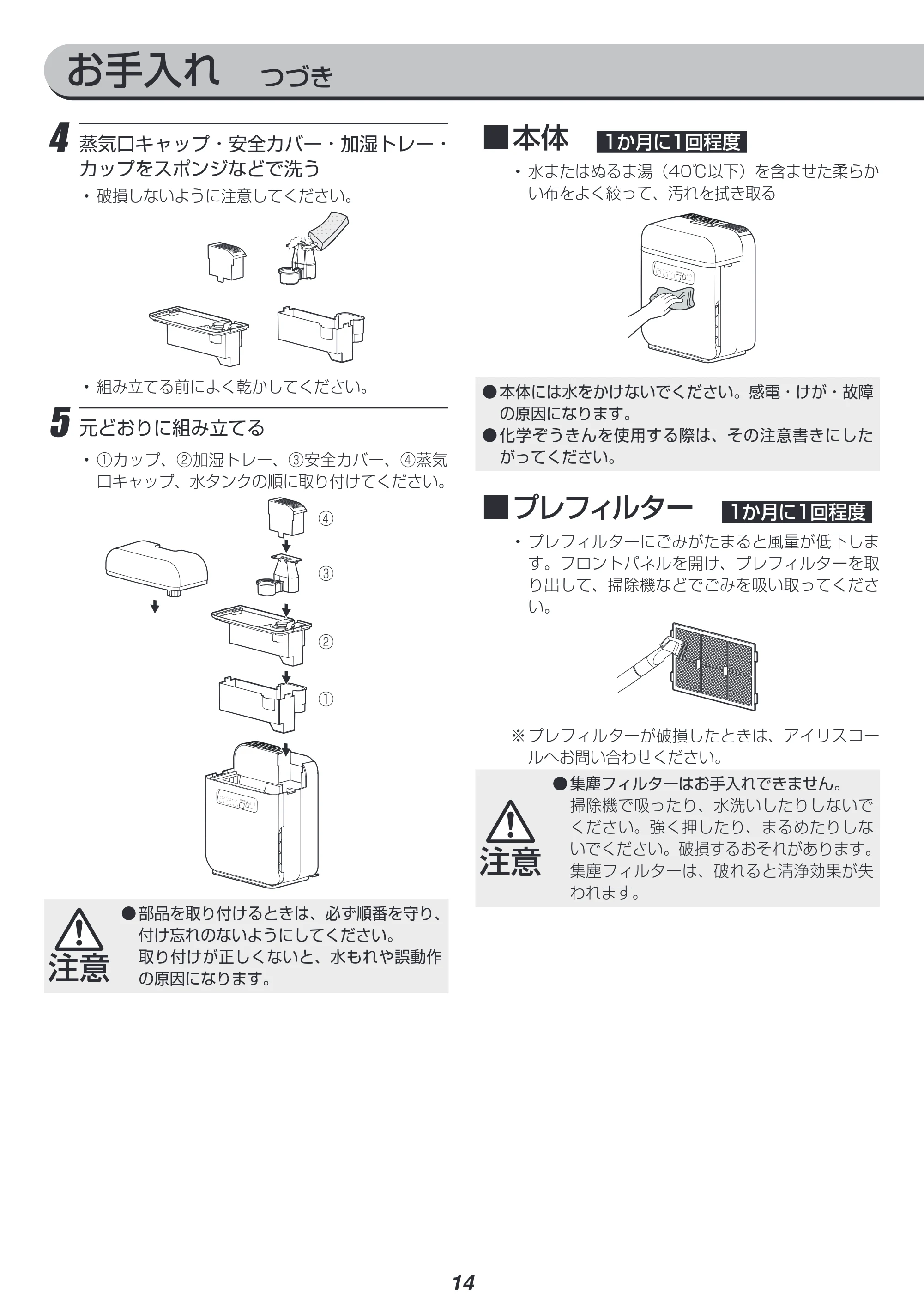 アイリスオーヤマ RSA-401 取扱説明書 — 原本ページ — 14ページ