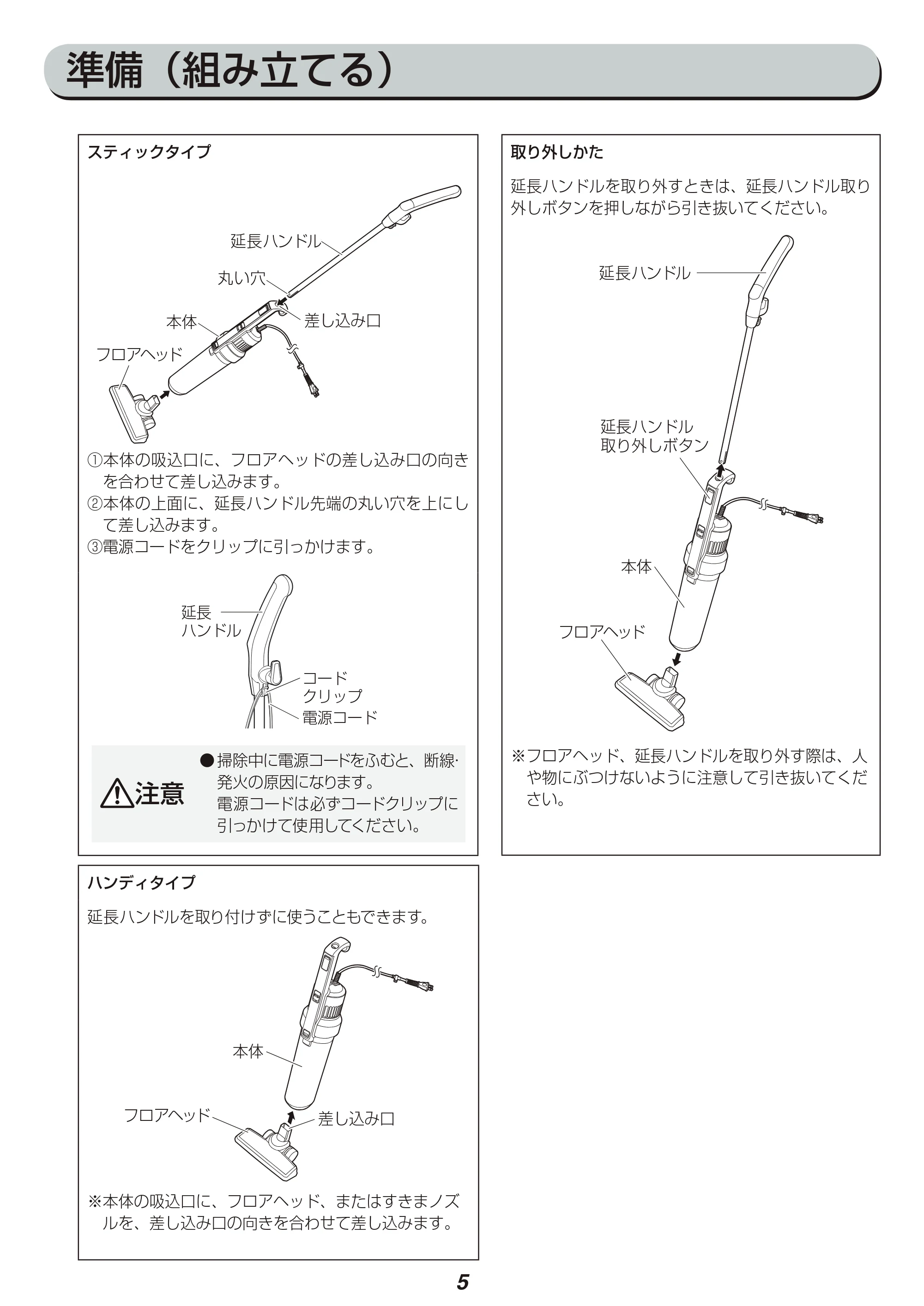 アイリスオーヤマ IC-S2 取扱説明書 — 原本ページ — 5ページ