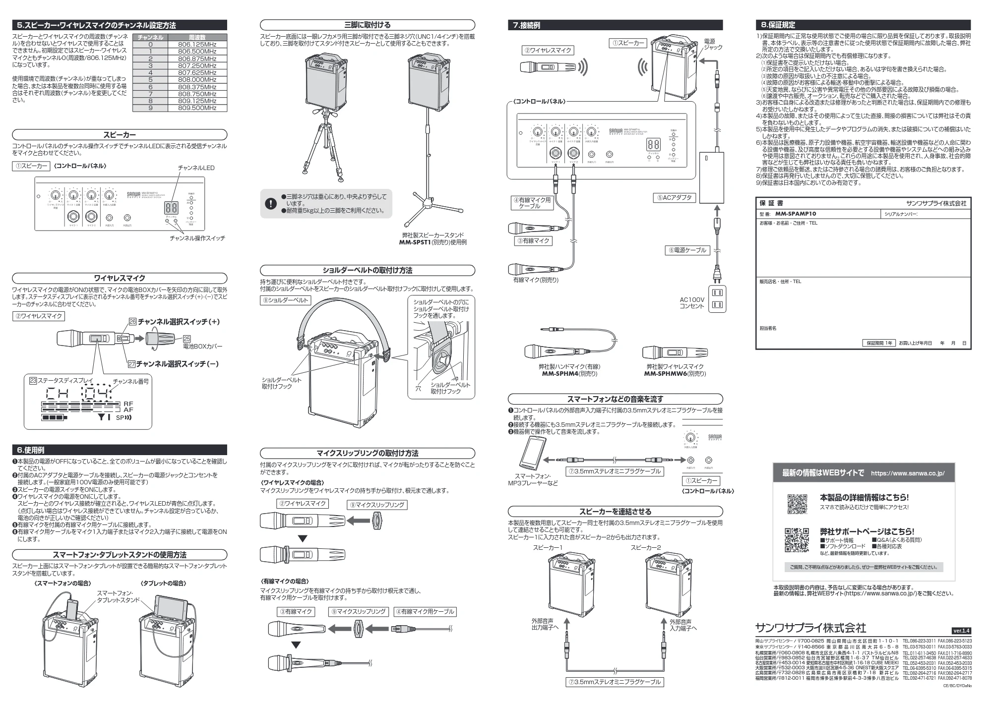 サンワサプライ MM-SPAMP10 取扱説明書 — 原本ページ — 2ページ