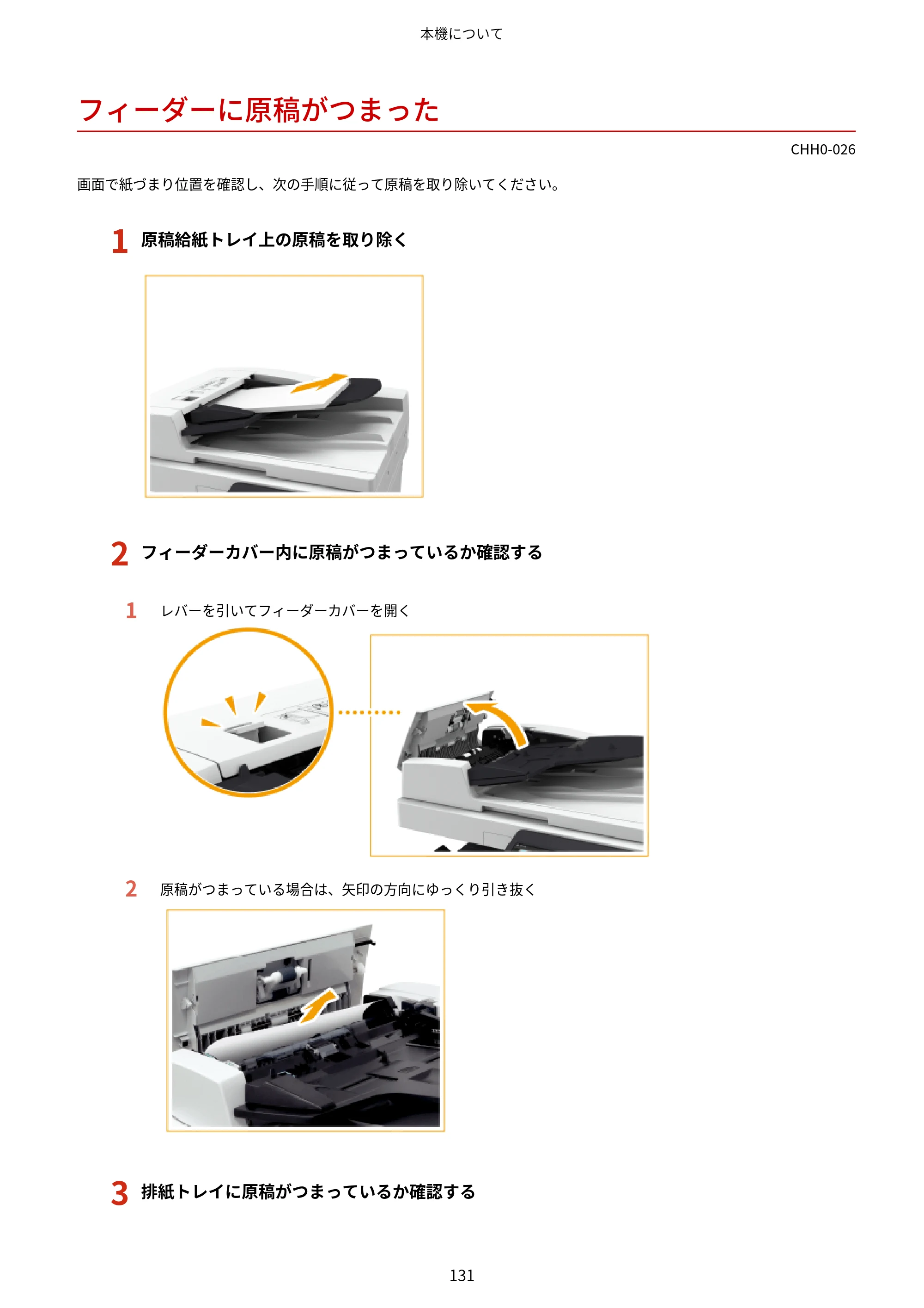 キヤノン MF7725F ユーザーズガイド 2025年11月6日更新（PDF：17.2MB） — フィーダーに原稿がつまった — 原本ページ — 144ページ