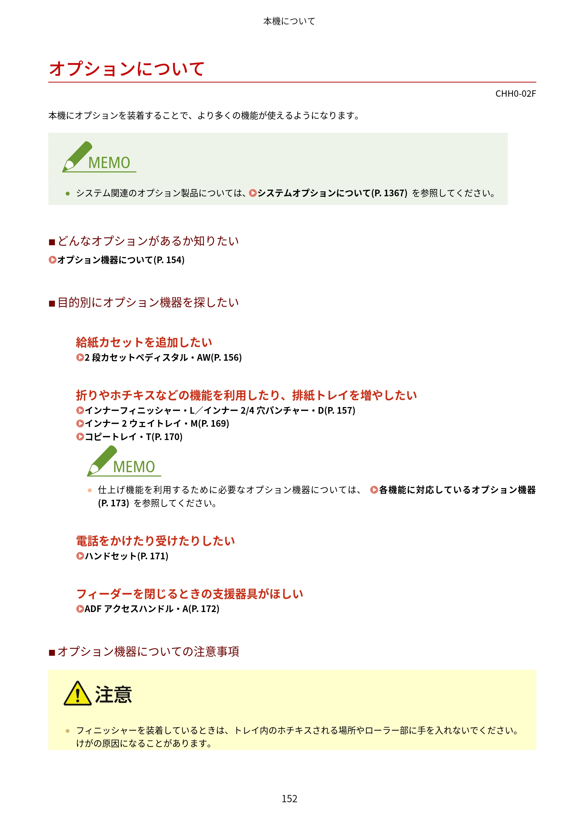 キヤノン MF7725F ユーザーズガイド 2025年11月6日更新（PDF：17.2MB） — オプションについて — 原本ページ — 165ページ