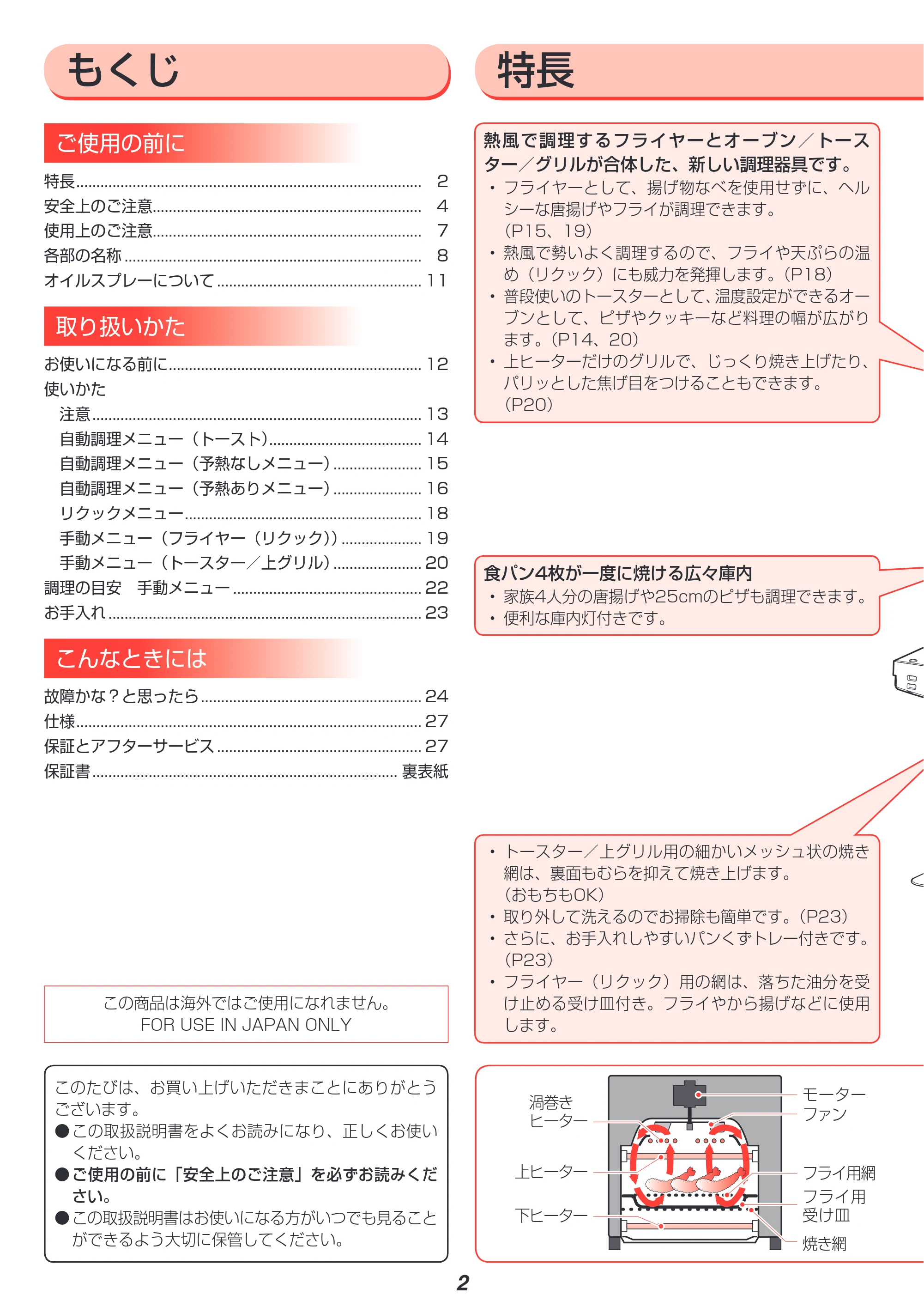 アイリスオーヤマ FVX-M3A 取扱説明書 — 原本ページ — 2ページ