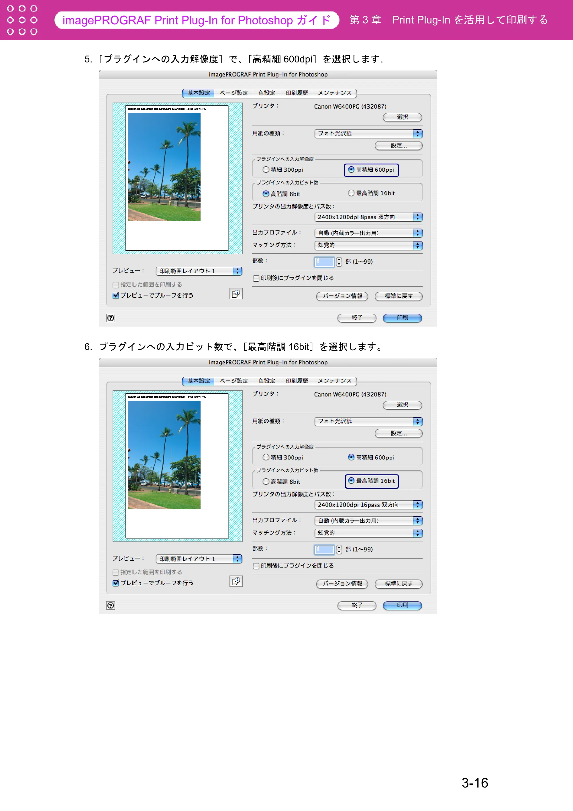 キヤノン W8400 PGインクモデル/染料インクモデル 共通マニュアル Print Plug-ln for PhotoShop （Mac用） （PDF形式／23.73Mバイト） — 原本ページ — 42ページ