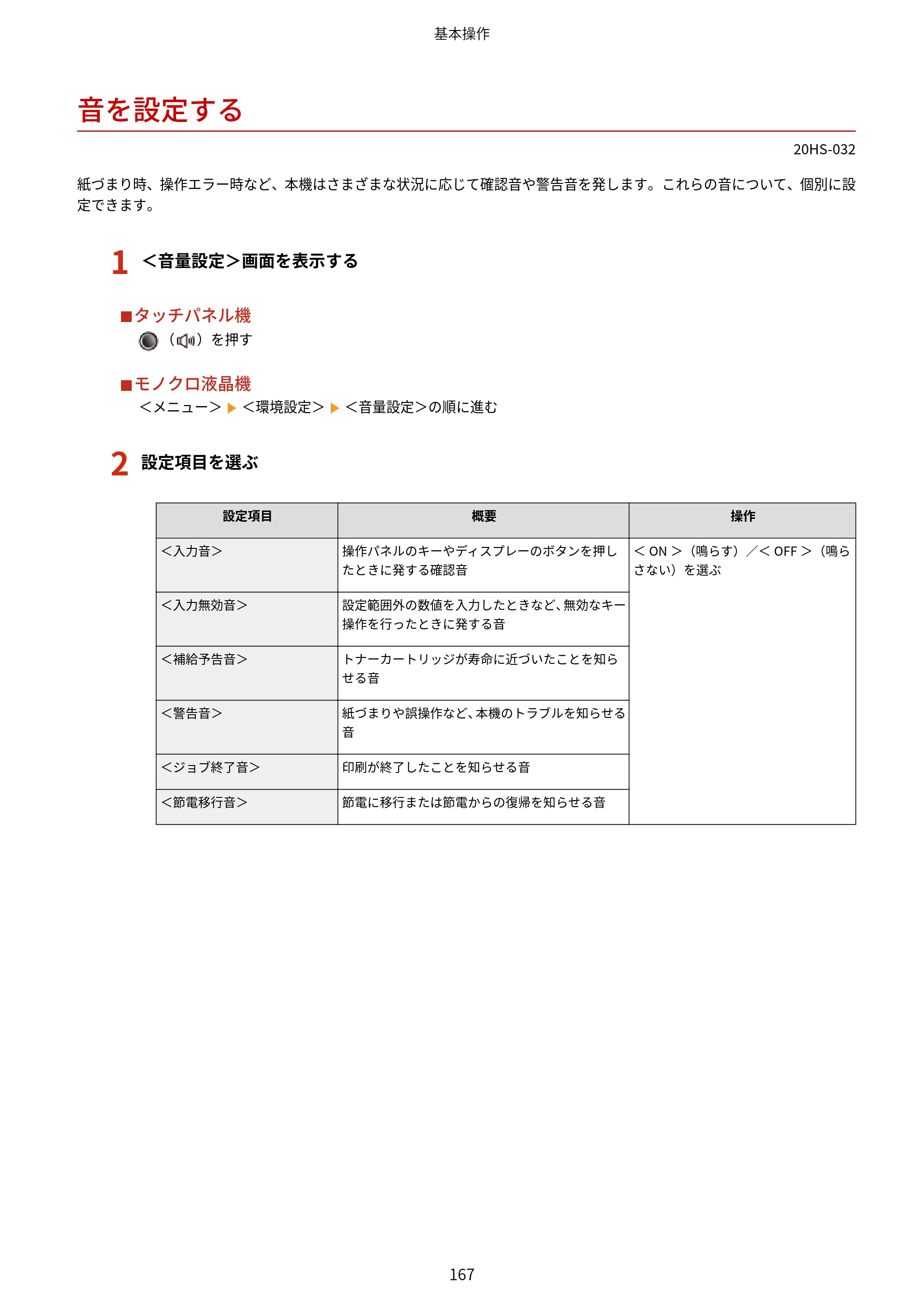 キヤノン LBP654C・LBP652C・LBP651C・LBP612C・LBP611C ユーザーズガイド 2020年6月10日掲載（PDF：5.20MB） — 音を設定する — 原本ページ — 173ページ