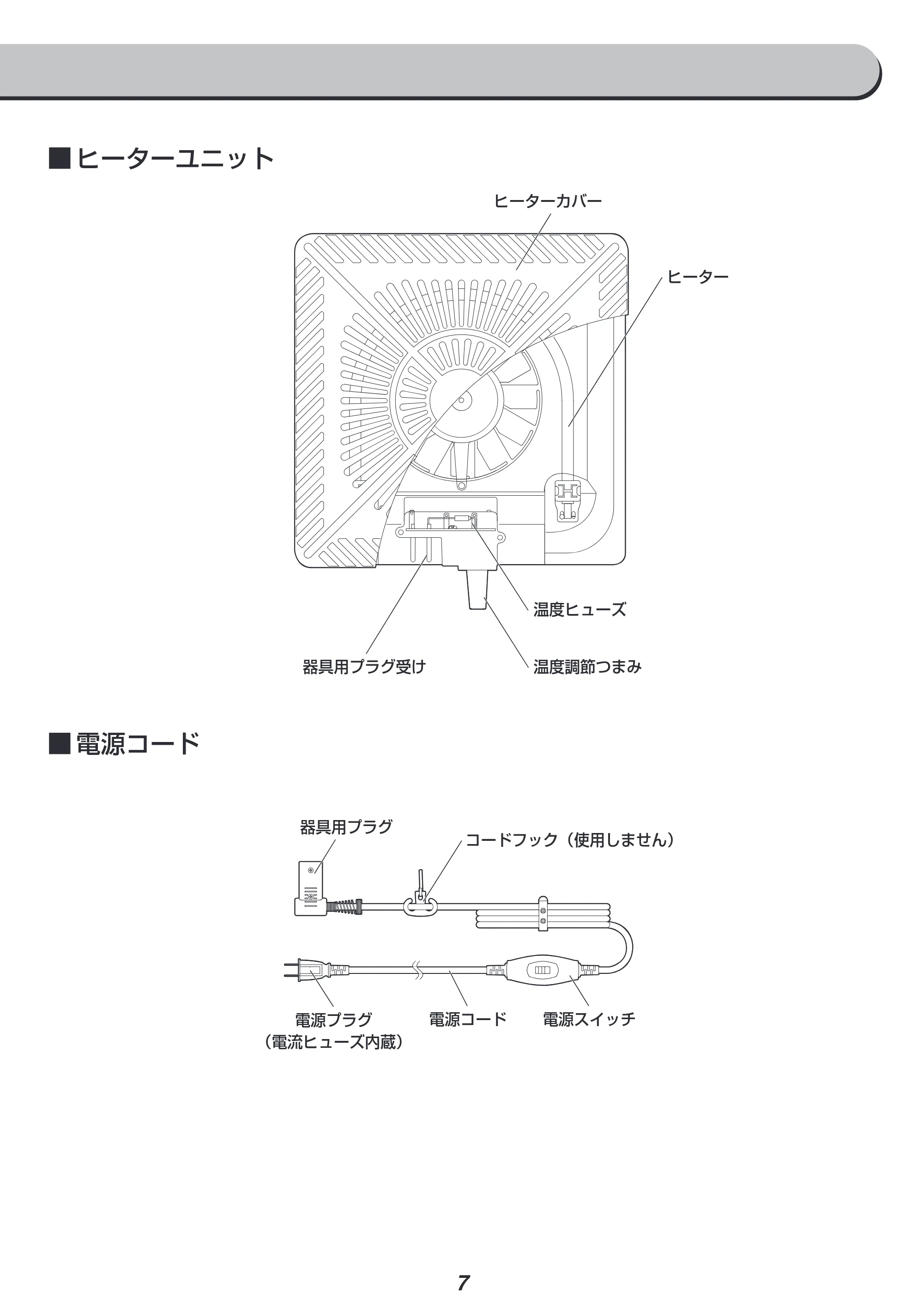 アイリスオーヤマ IKT-BA1070-LBR 取扱説明書 — 原本ページ — 7ページ