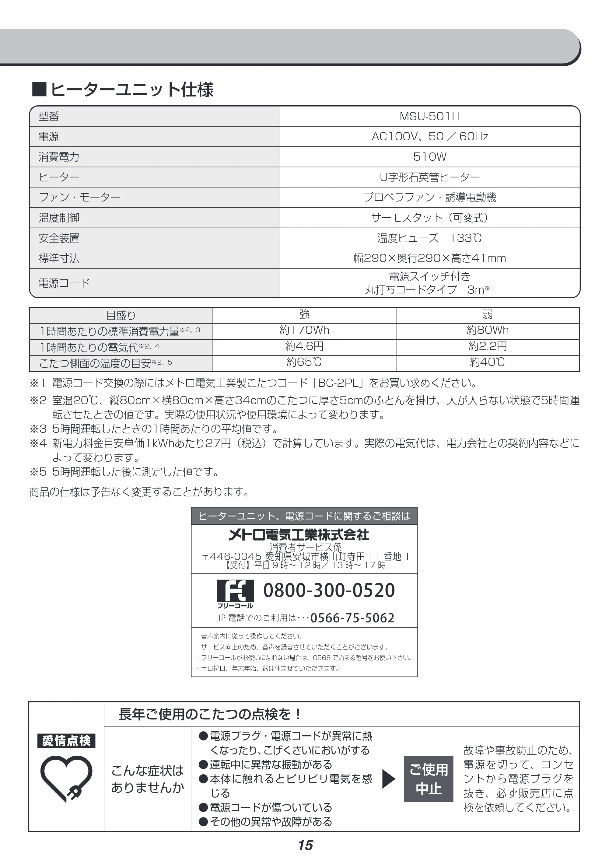 アイリスオーヤマ IKT-BA1070-LBR 取扱説明書 — 原本ページ — 15ページ